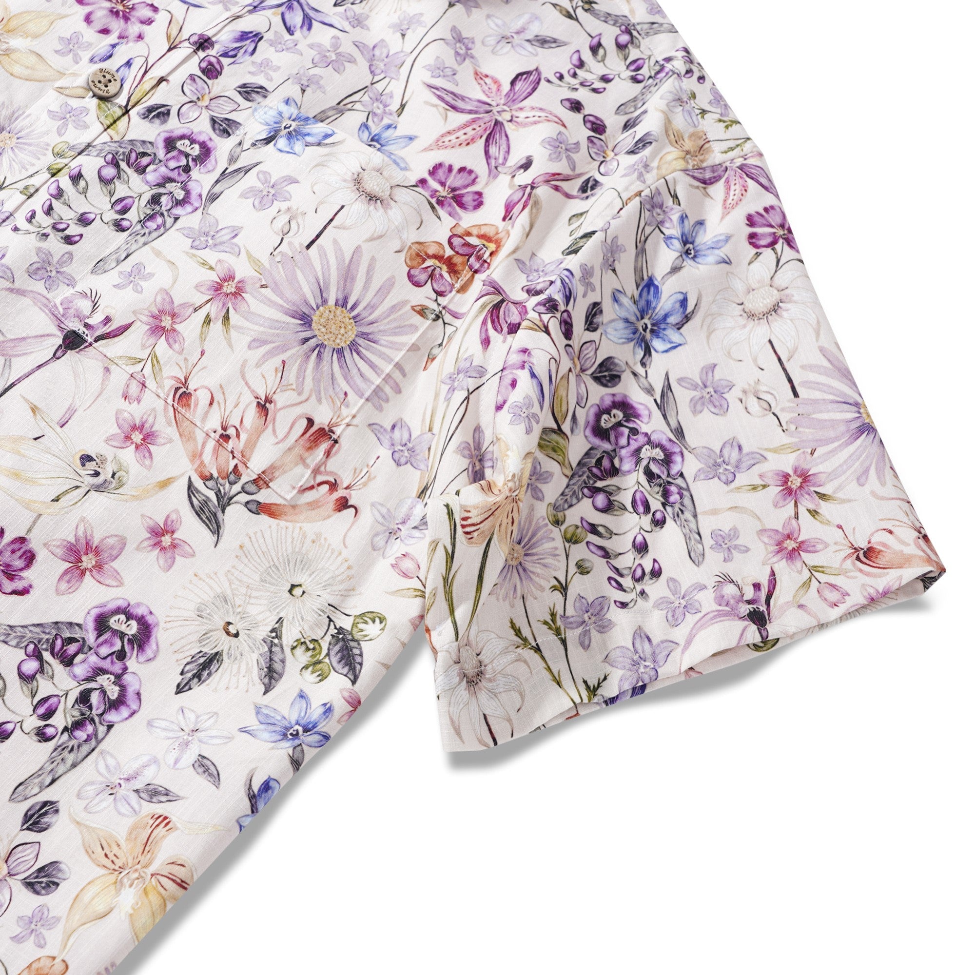 Men's Hawaiian Shirt Short Sleeve Button-down 100% Cotton Orange Aloha Flowers of Romance
