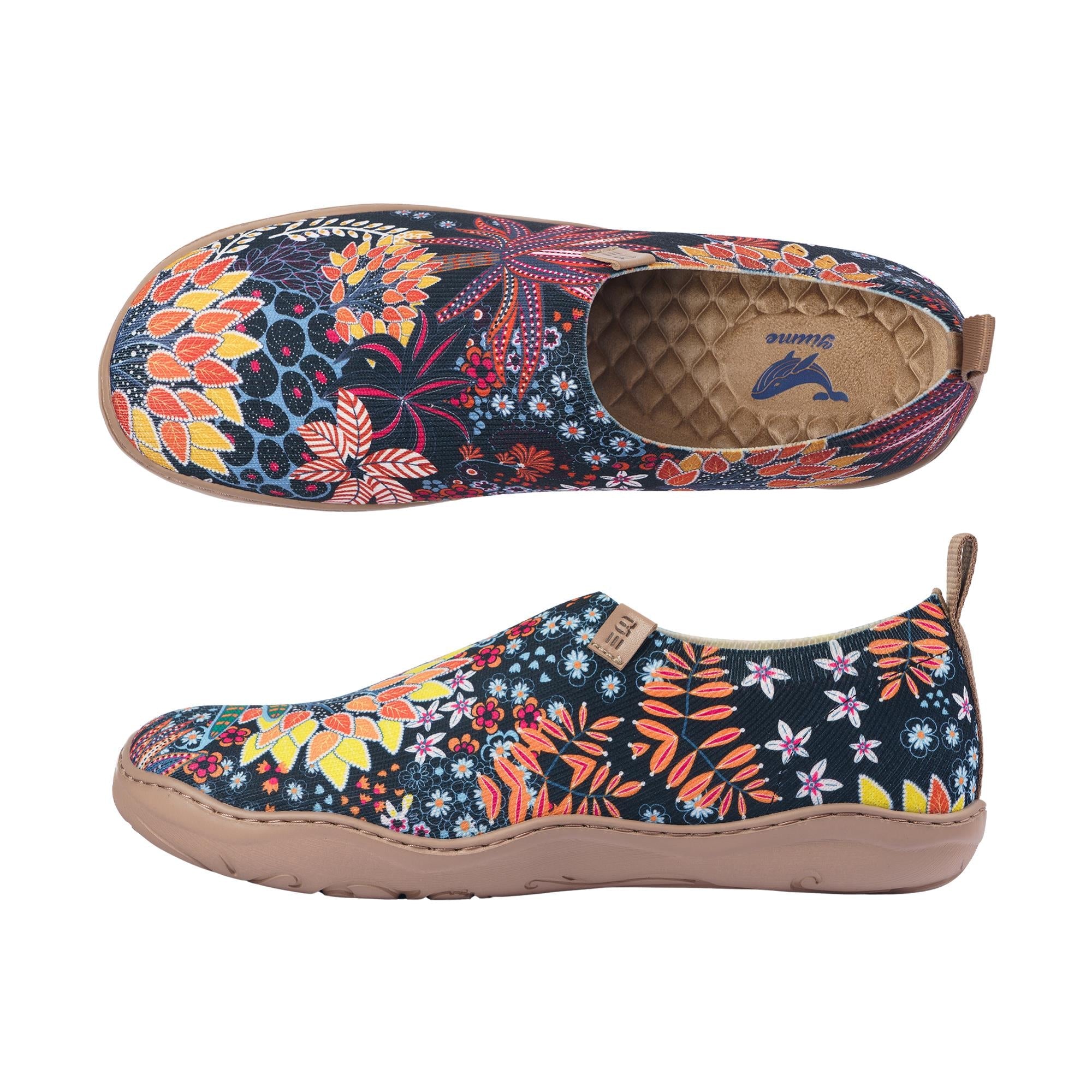 Quirky Plants Women's Slip-On Shoes Painted Canvas Sneakers