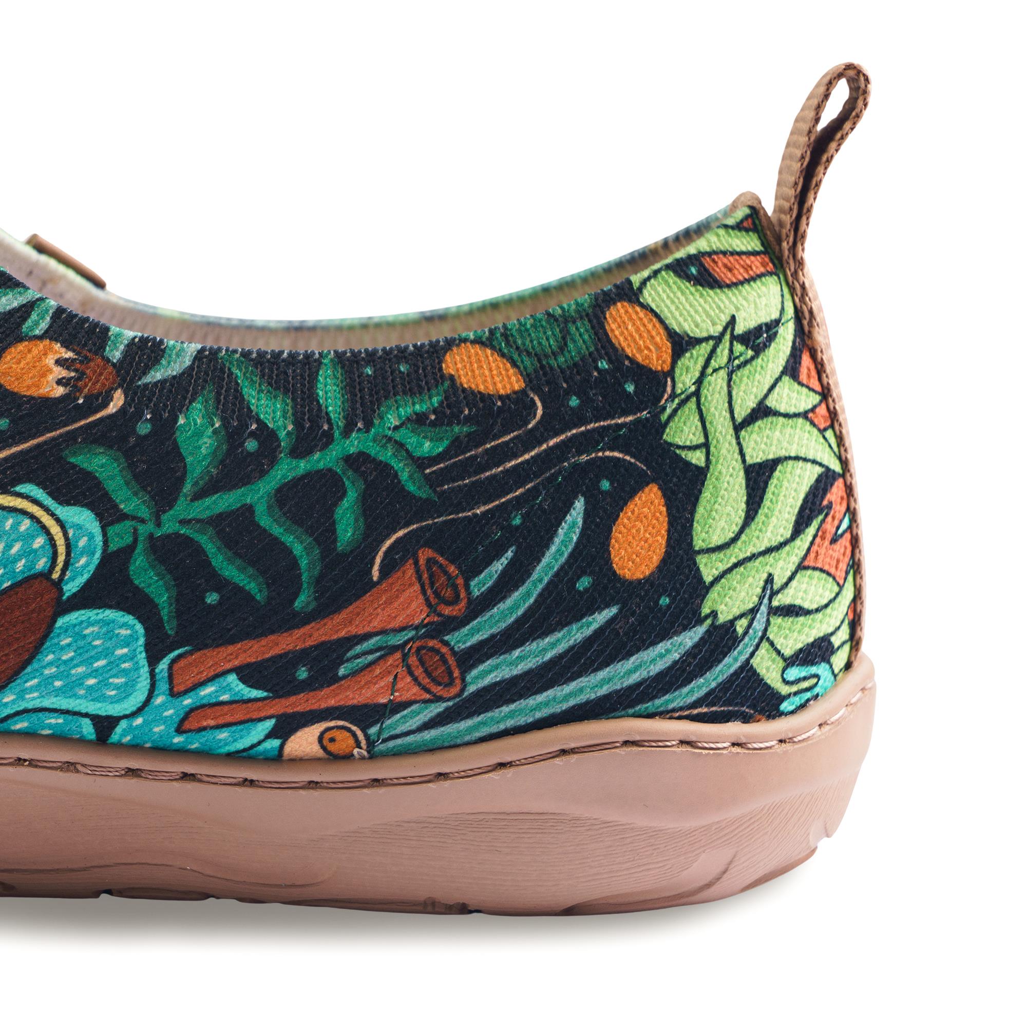 Moss Meadow by Ester Bernaldo De Quirós Women's Slip-On Shoes, Painted Canvas Sneaker
