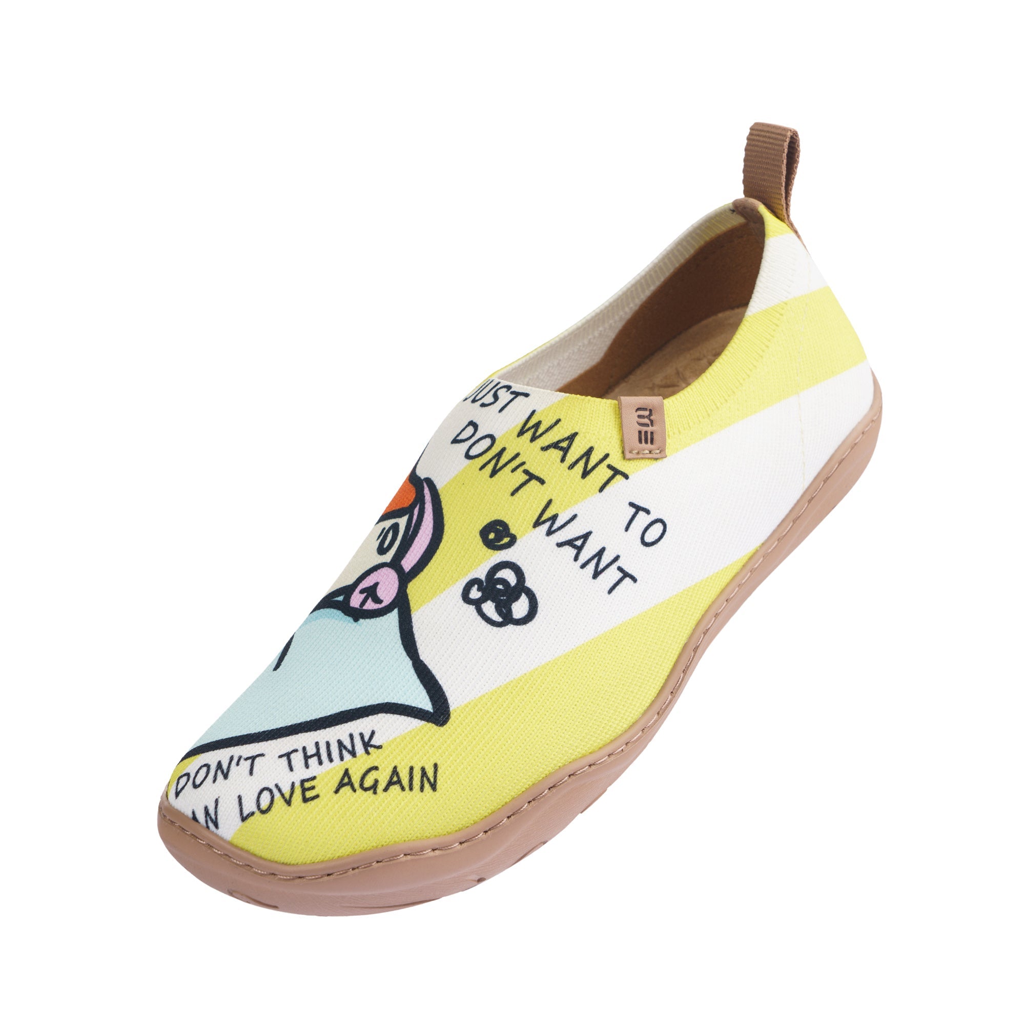 Sleeping Duck Women's Slip-On Shoes Painted Canvas Sneakers