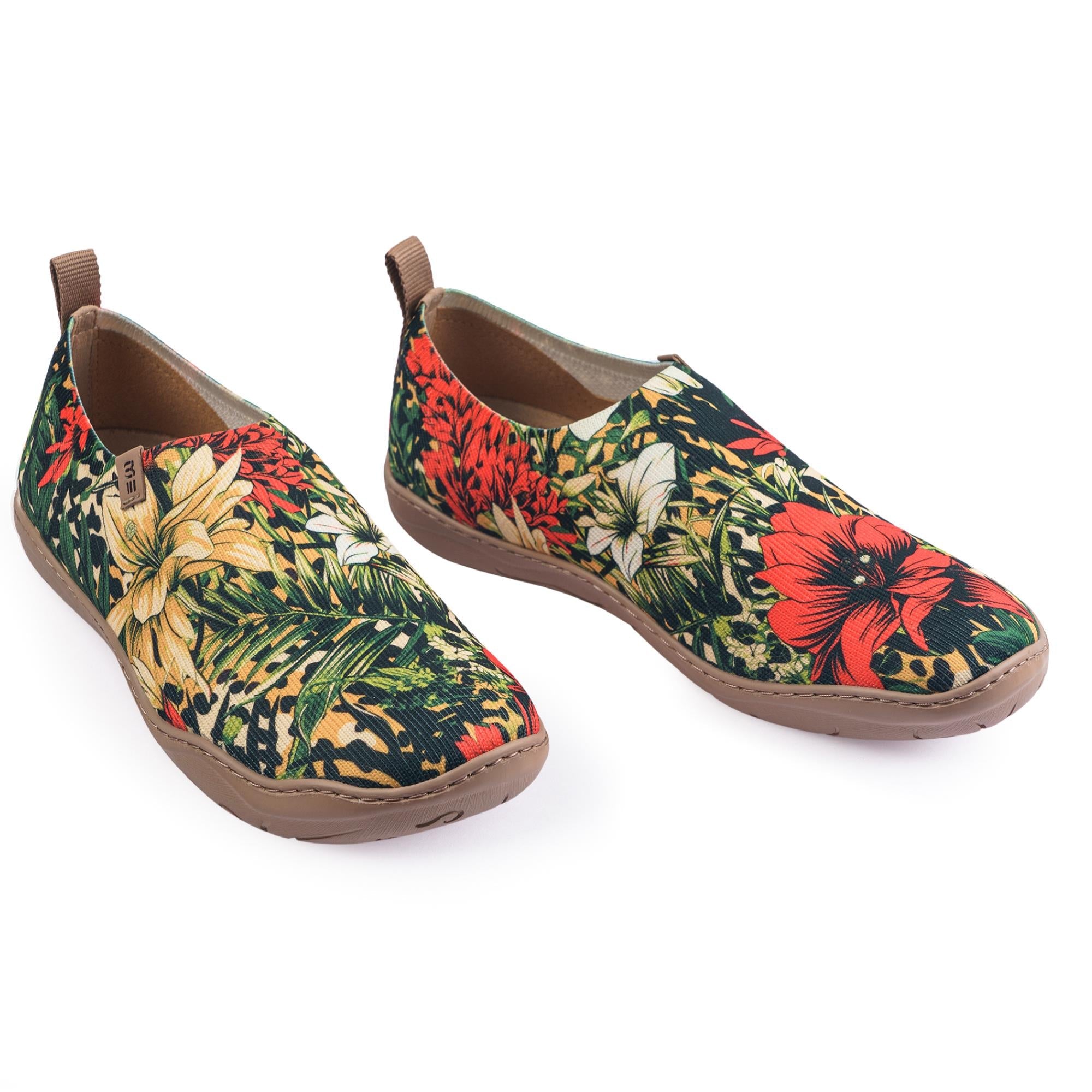 Tropical Harmony Women's Slip-On Shoes Painted Canvas Sneakers