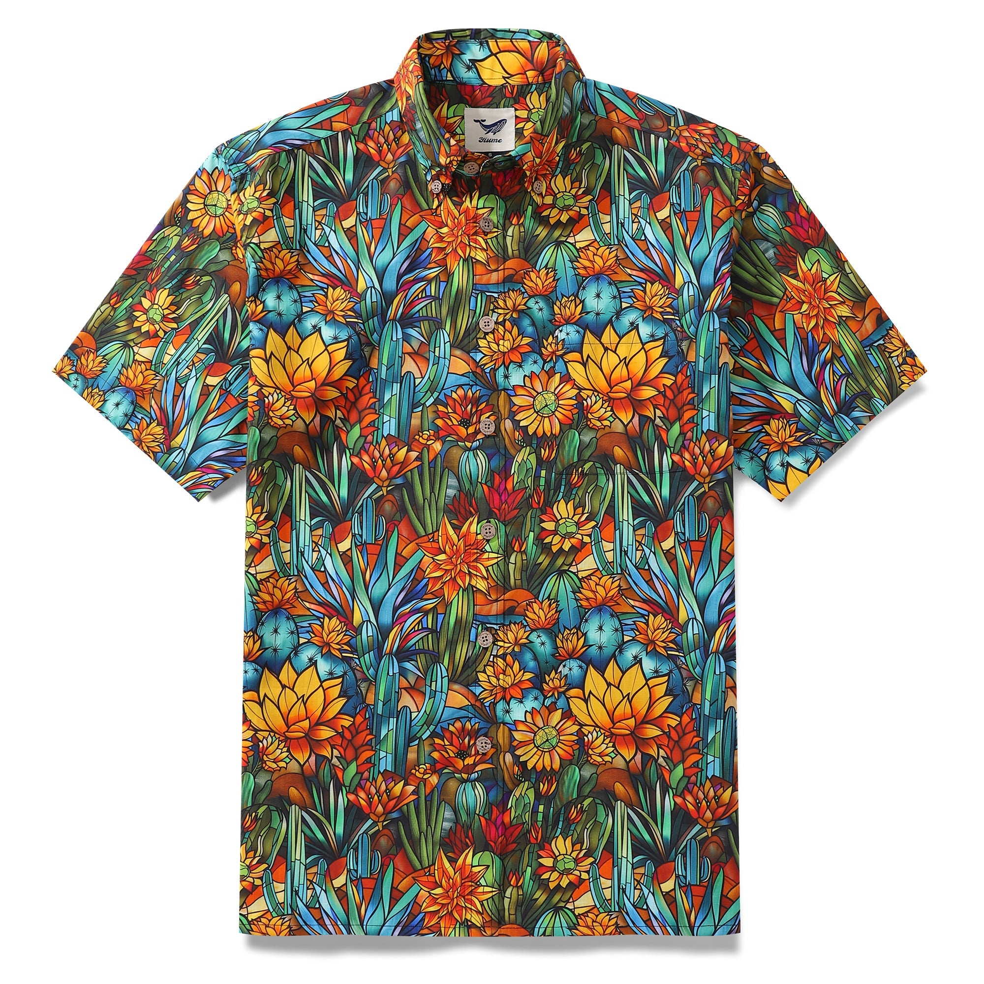 Hawaiian Shirt For Men Beauty of the Desert Shirt Button-down Short Sleeve 100% Cotton Shirt