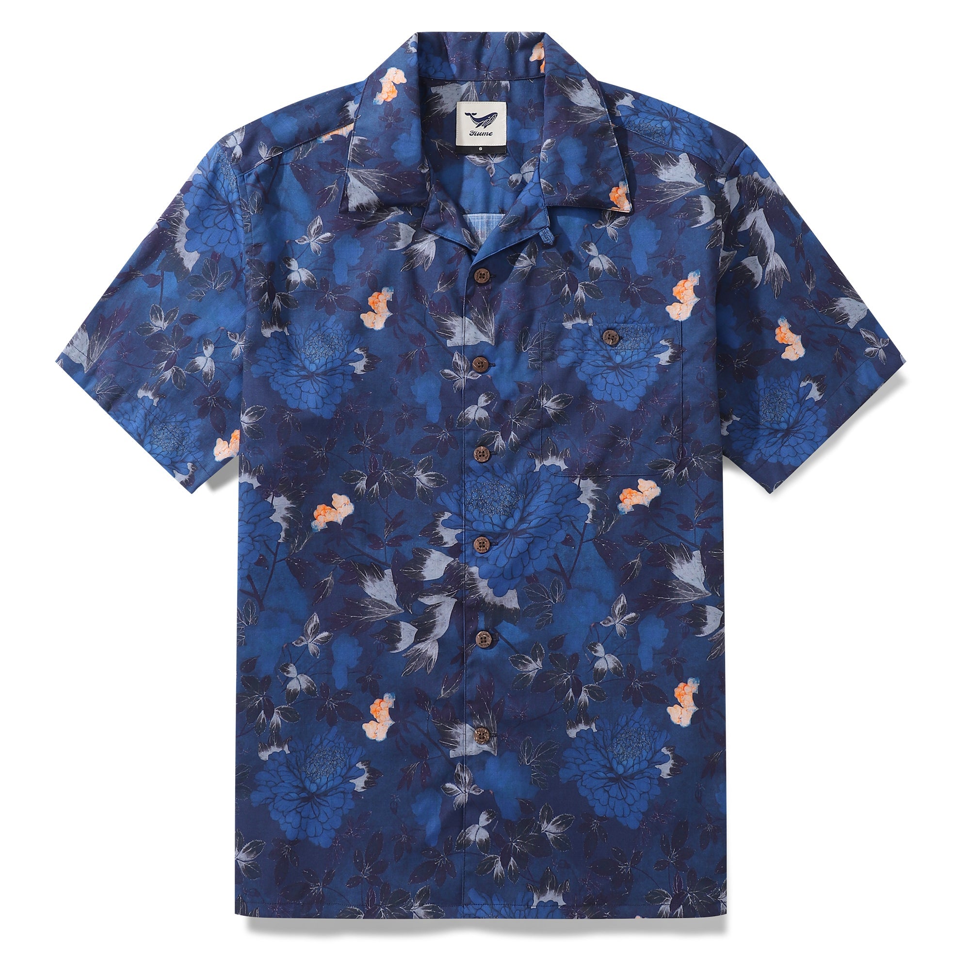 Hawaiian Shirt For Men Peony Dreamscape Shirt Camp Collar 100% Cotton