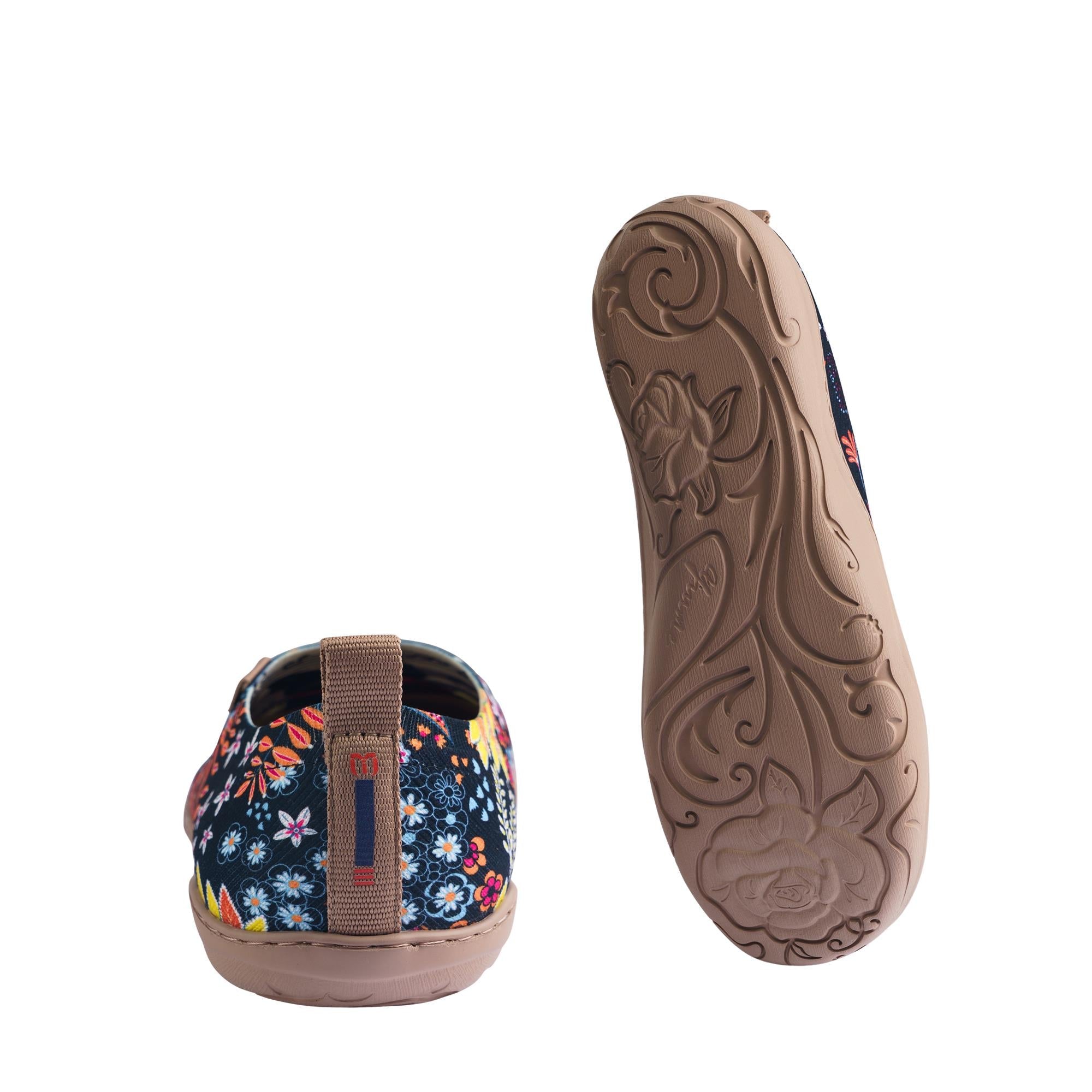 Quirky Plants Women's Slip-On Shoes Painted Canvas Sneakers