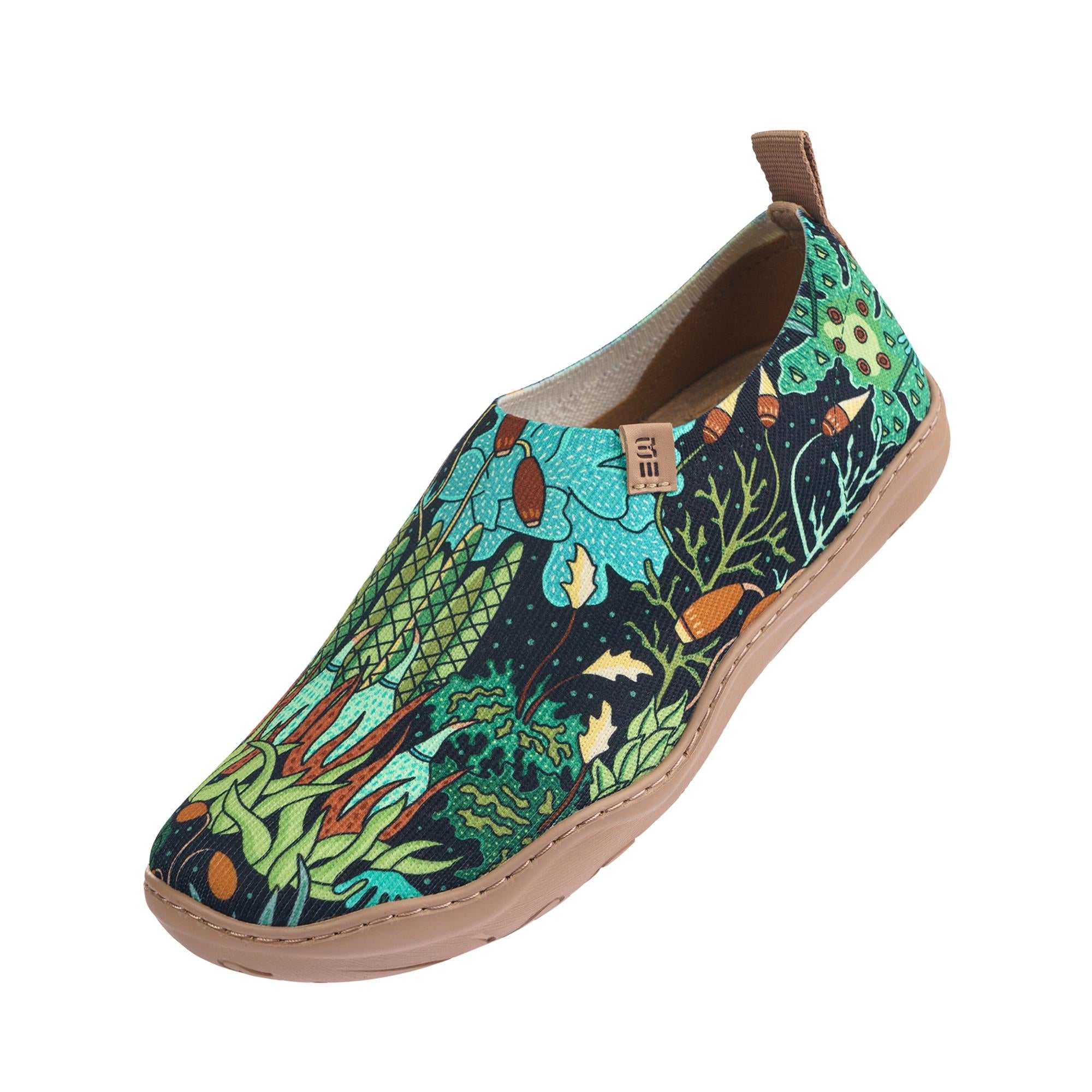 Moss Meadow by Ester Bernaldo De Quirós Women's Slip-On Shoes, Painted Canvas Sneaker