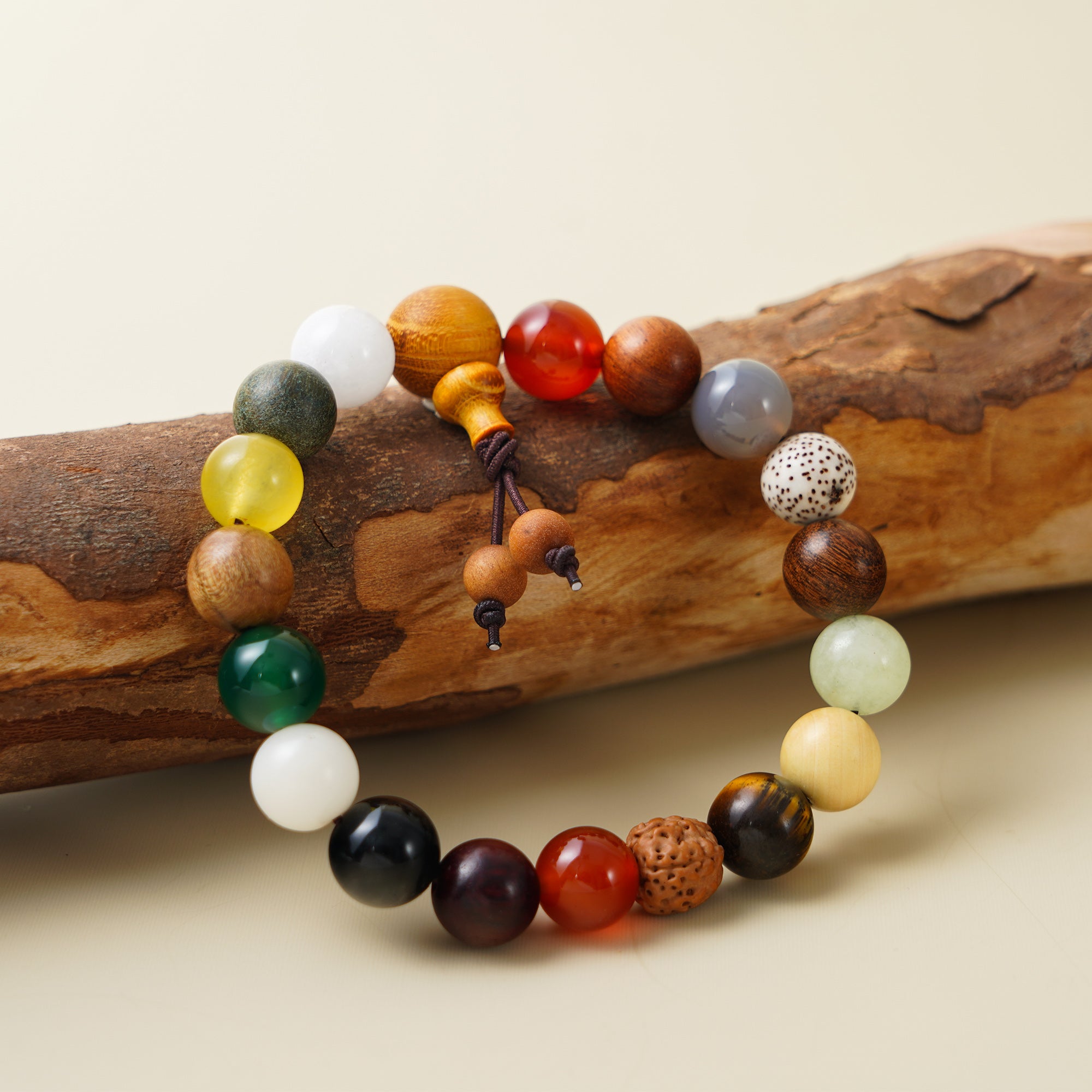 Natural Sandalwood Bracelet for Men - 10mm Natural Sandalwood