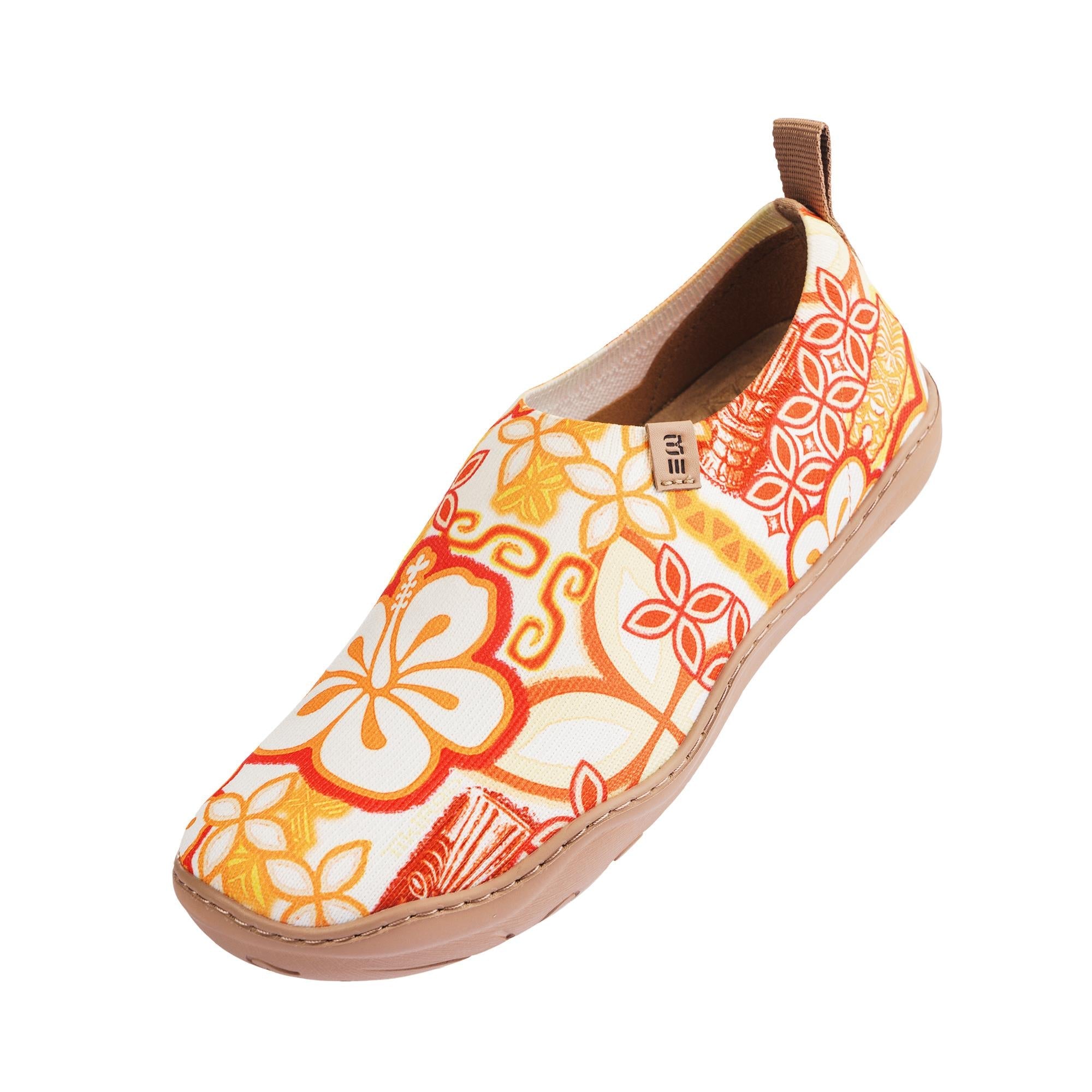 Tiki Print Women's Slip-On Shoes by TIKIROB  Painted Canvas Sneakers