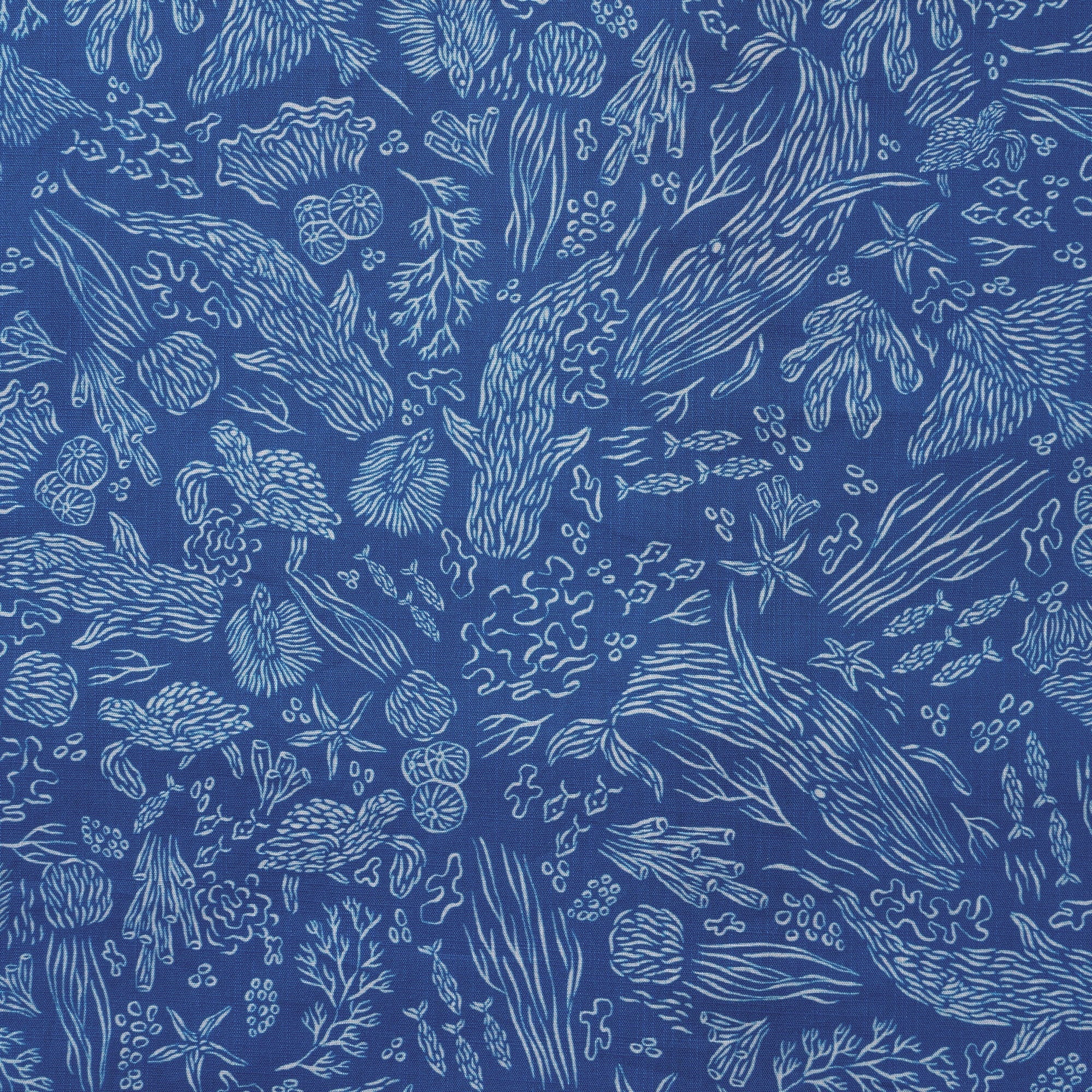 Men's Hawaiian Shirt Short Sleeve Button-down 100% Cotton Blue Aloha All is water and water is all By Circe Oropeza