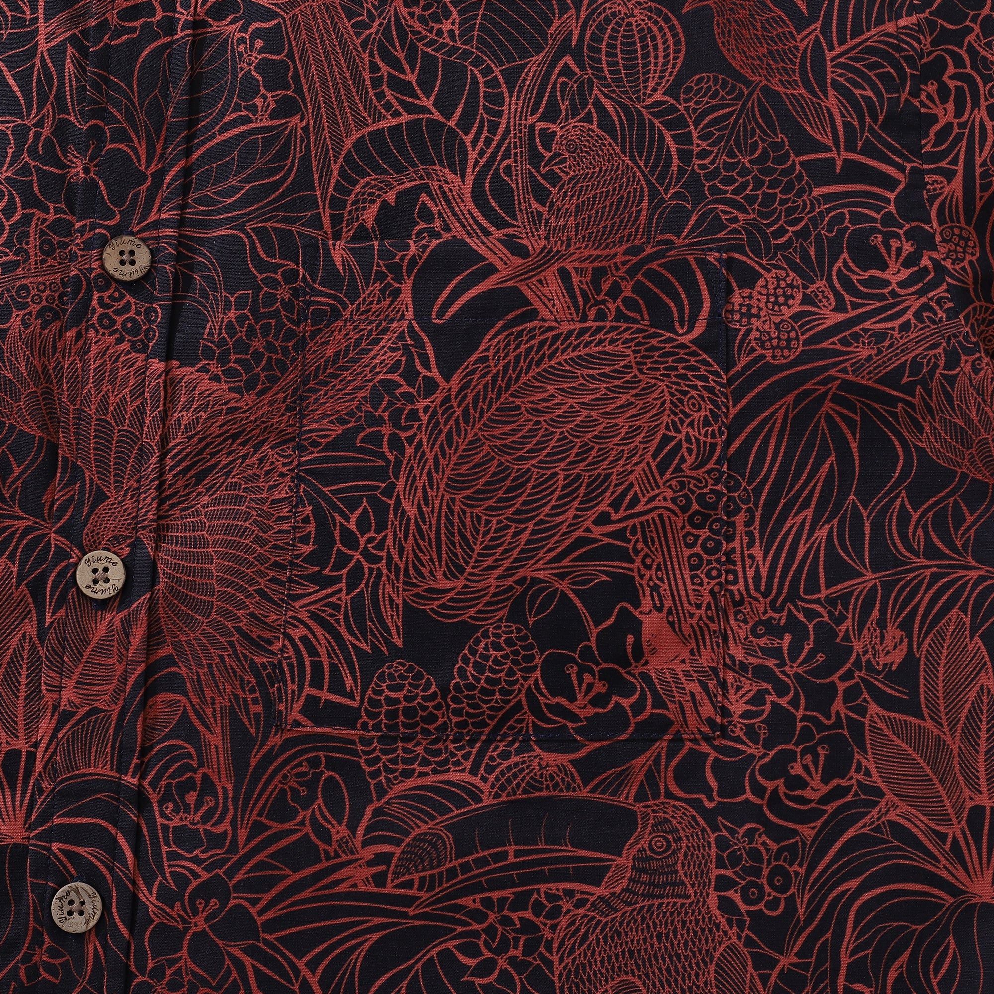 Hawaiian Shirt For Men The World of Birds Button-down Short Sleeve 100% Cotton Shirt