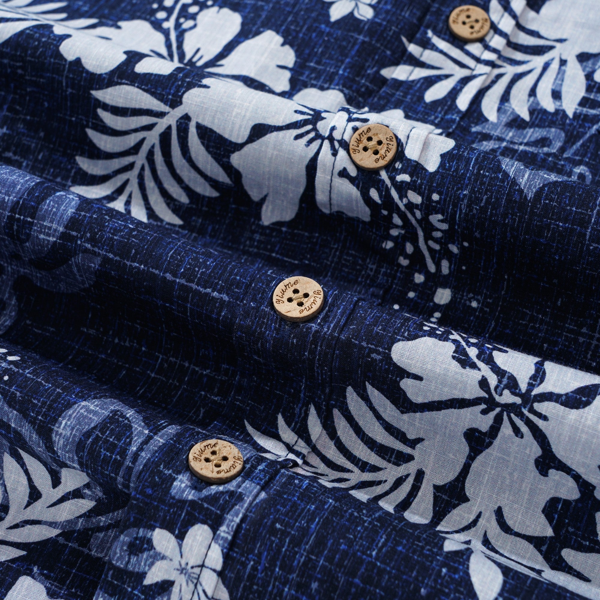 Men's Hawaiian Shirt Short Sleeve Button-down 100% Cotton Blue Aloha Tropical Splendor