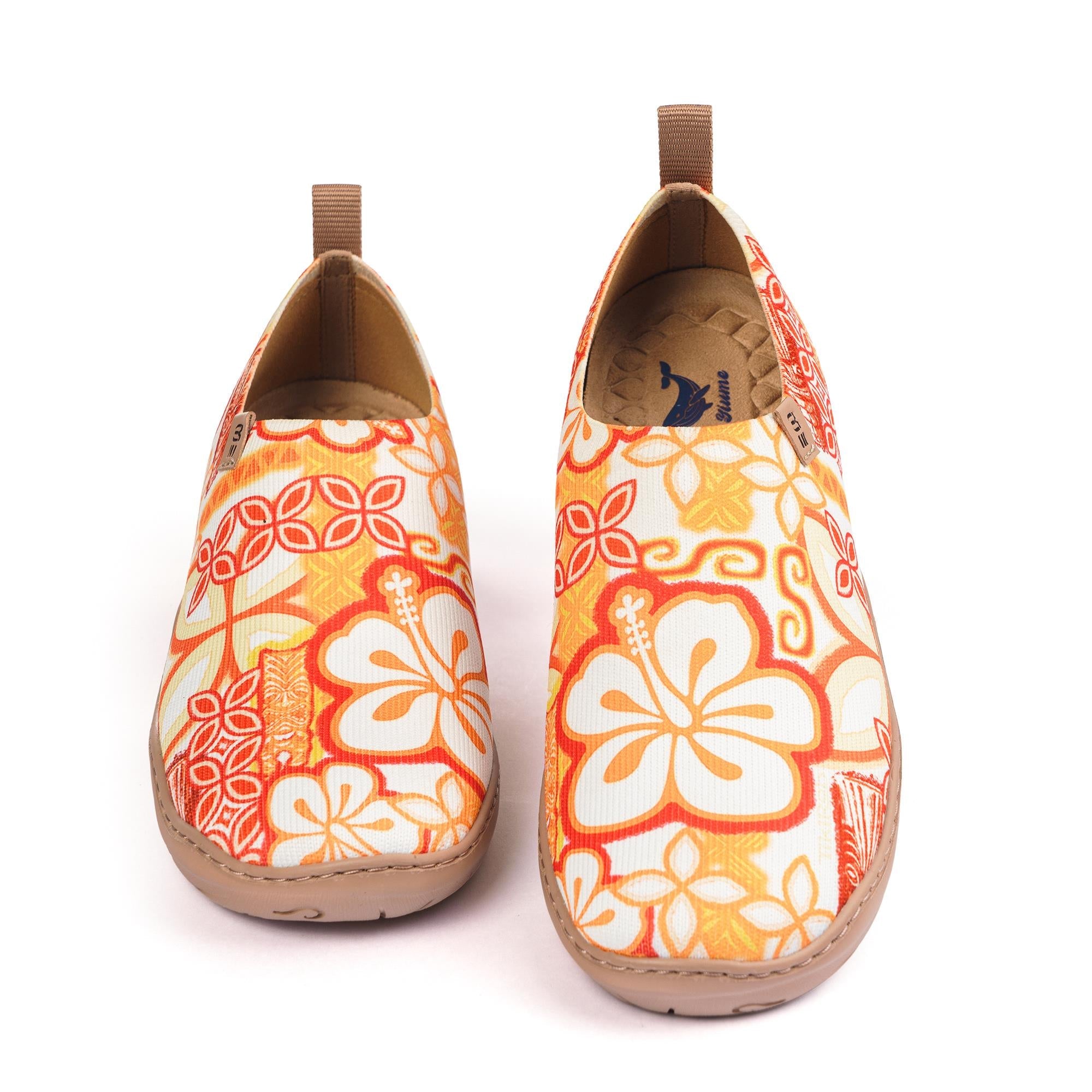 Tiki Print Women's Slip-On Shoes by TIKIROB  Painted Canvas Sneakers