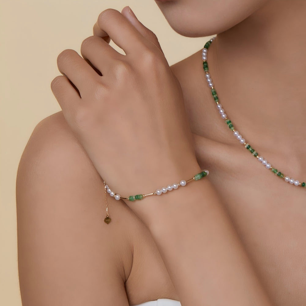 Tsavorite Pearl Bracelet