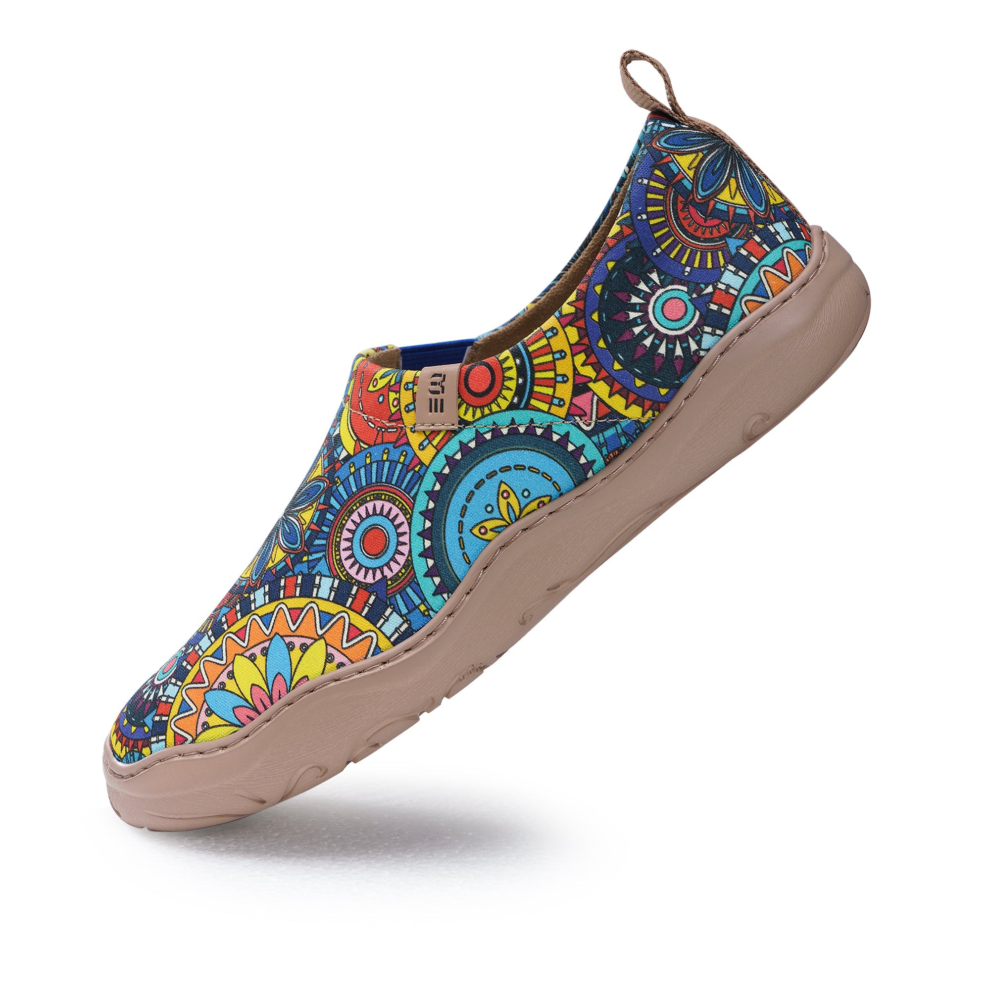 Women's foldable Loafers Bohemian Florals Sneaker Painted Canvas Slip-On