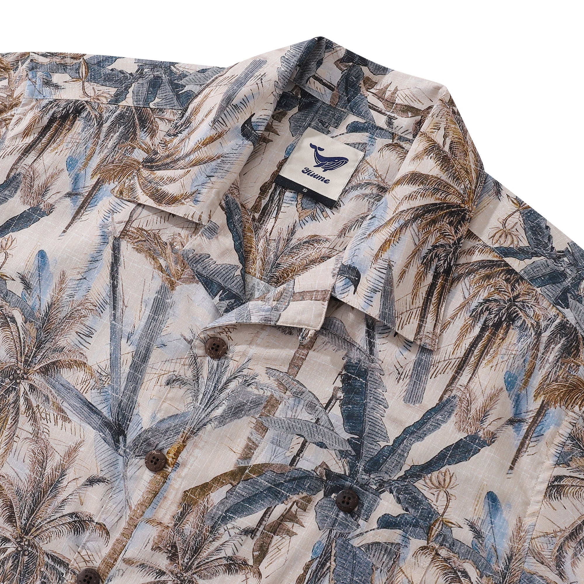 100% Cotton Hawaiian Shirt For Men Memories of Hawaii Camp Collar Shirt