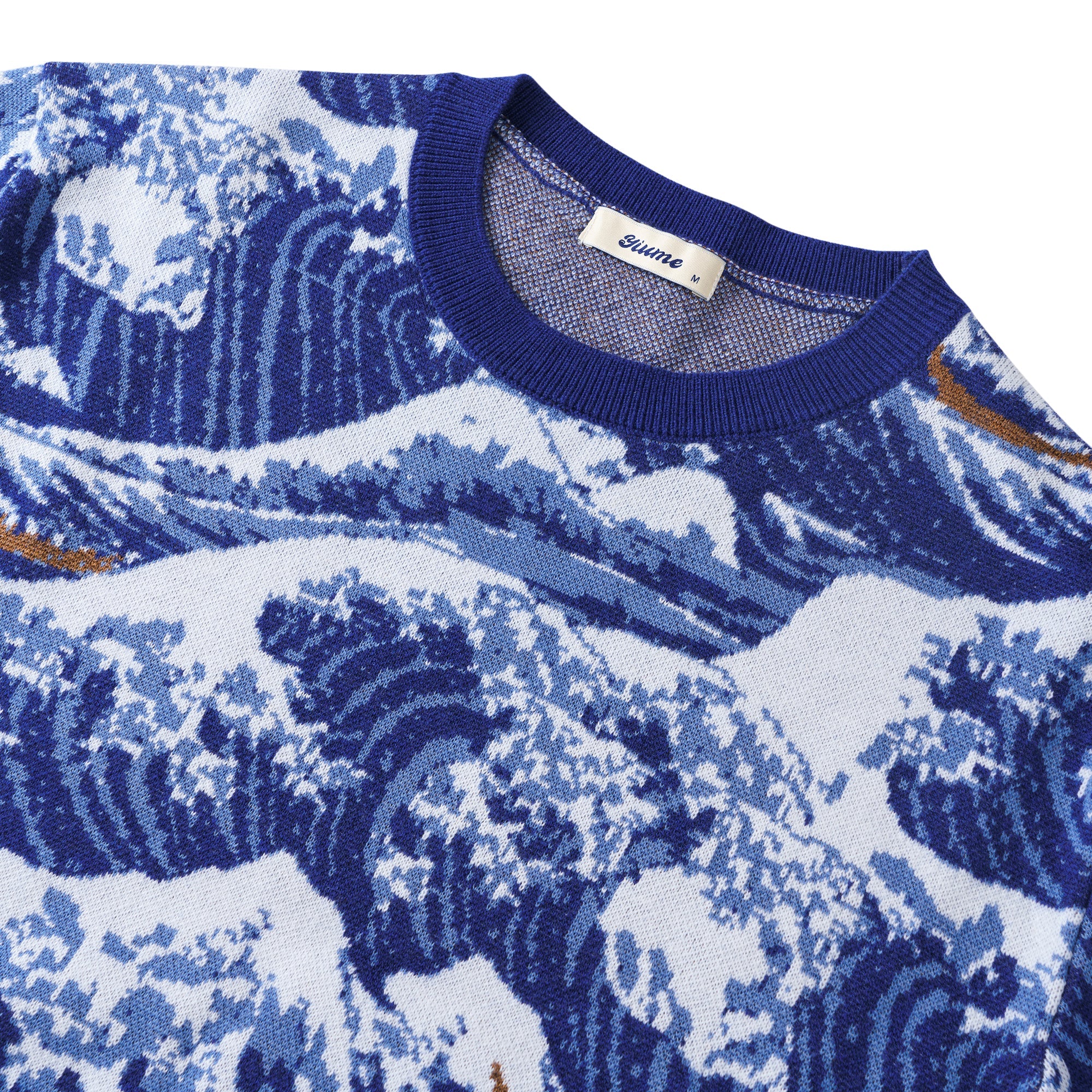 Hawaiian Sweater For Men Japanese Ukiyo-e Crew Sweater