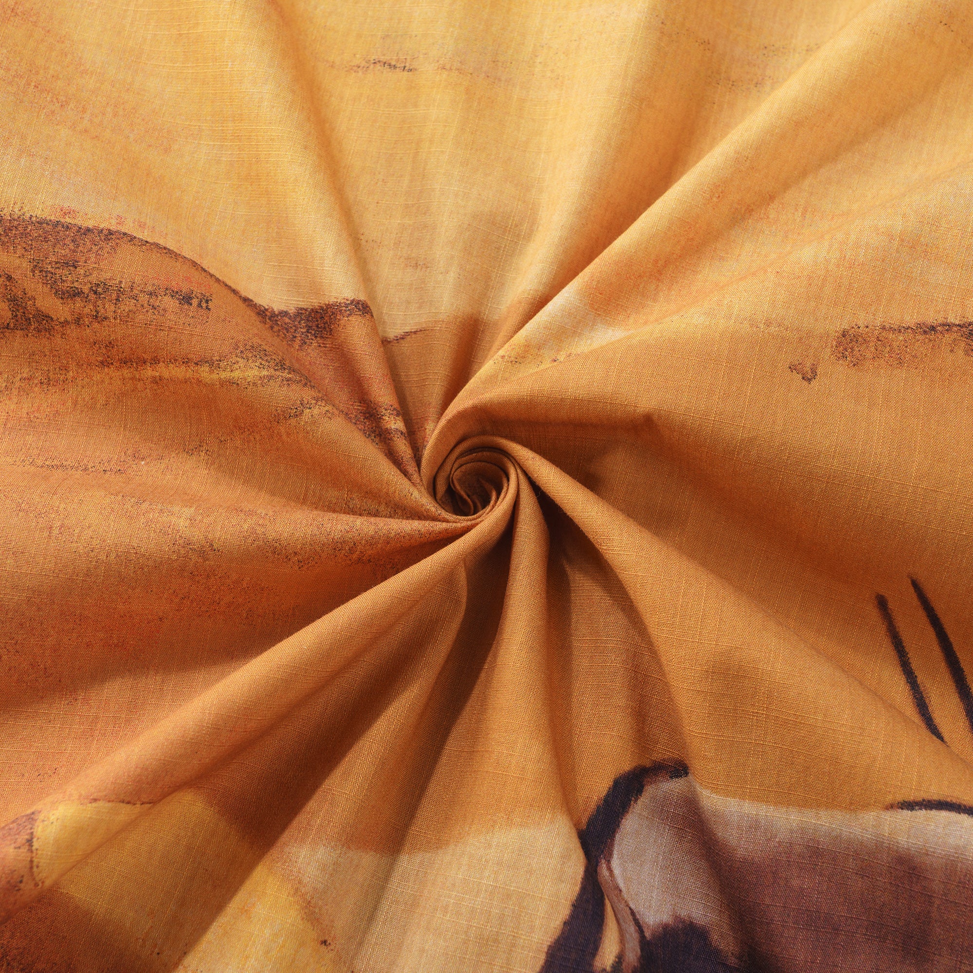 Men's Hawaiian Shirt Short Sleeve Camp Collar 100% Cotton Yellow Aloha Heat Waves By Andrea Leonelli