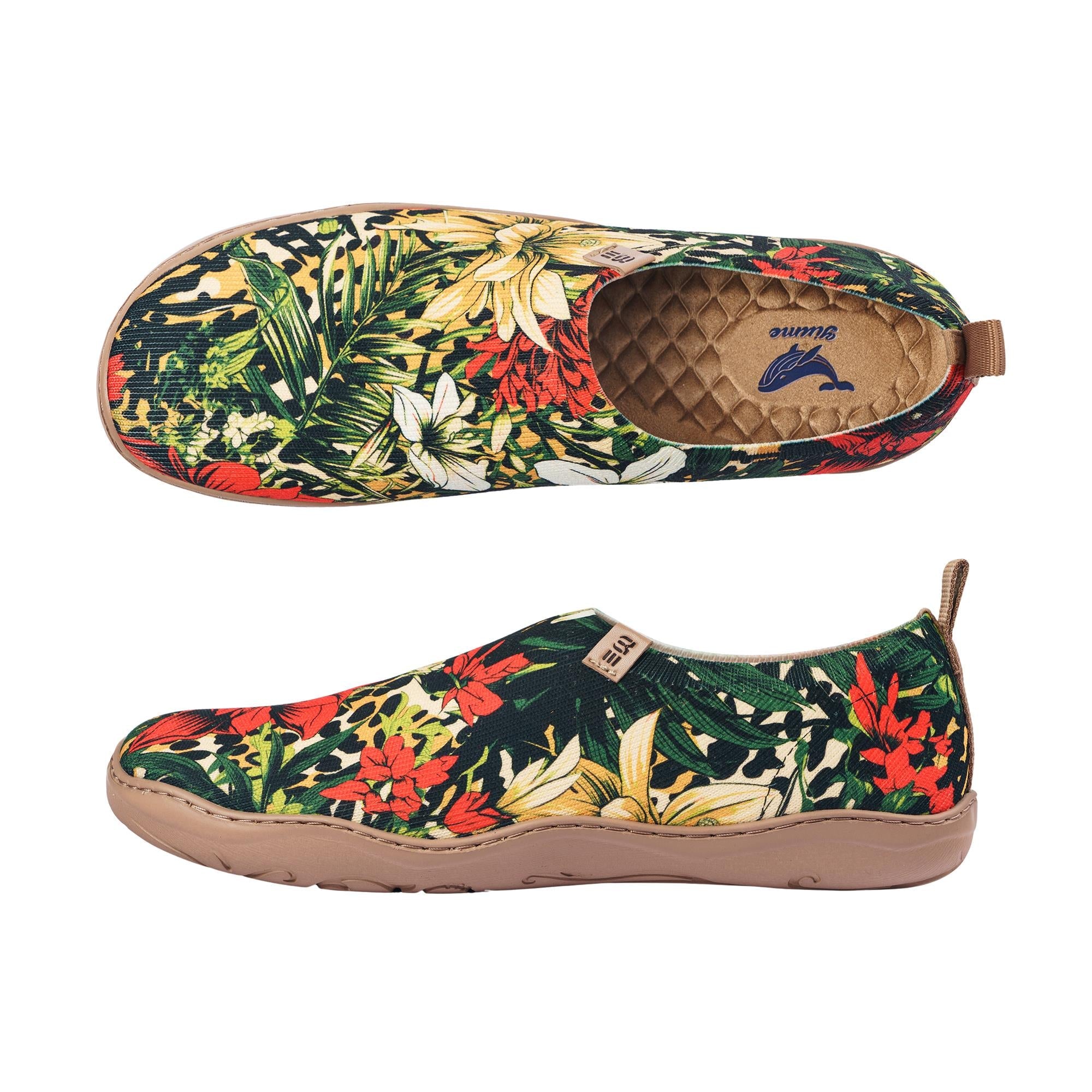 Tropical Harmony Women's Slip-On Shoes Painted Canvas Sneakers
