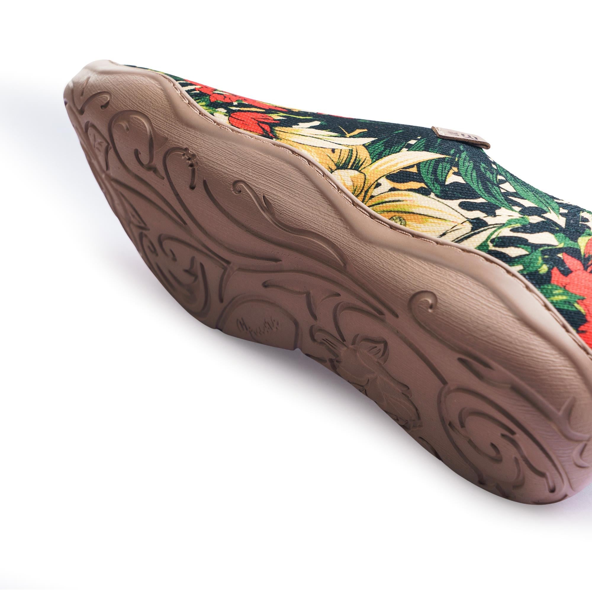 Tropical Harmony Women's Slip-On Shoes Painted Canvas Sneakers