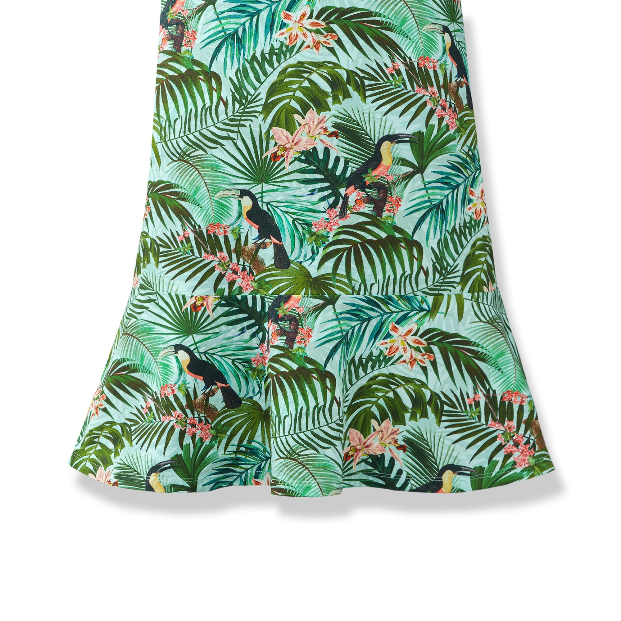 Hawaiian Dress For Women Tropical Vacation Toucan Flounce Dress