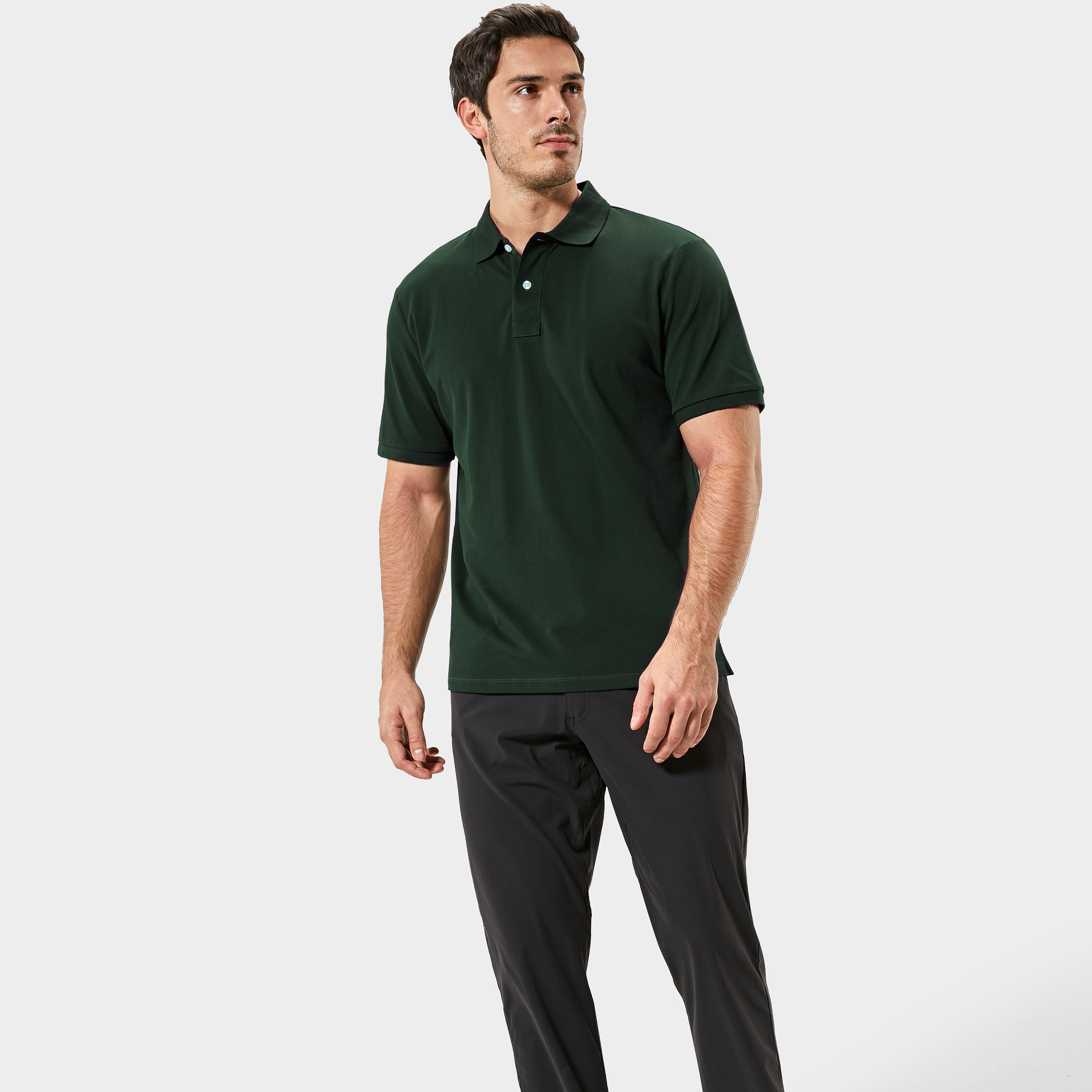 Men's Hawaiian Sweat Proof Pique Polo -OLIVE