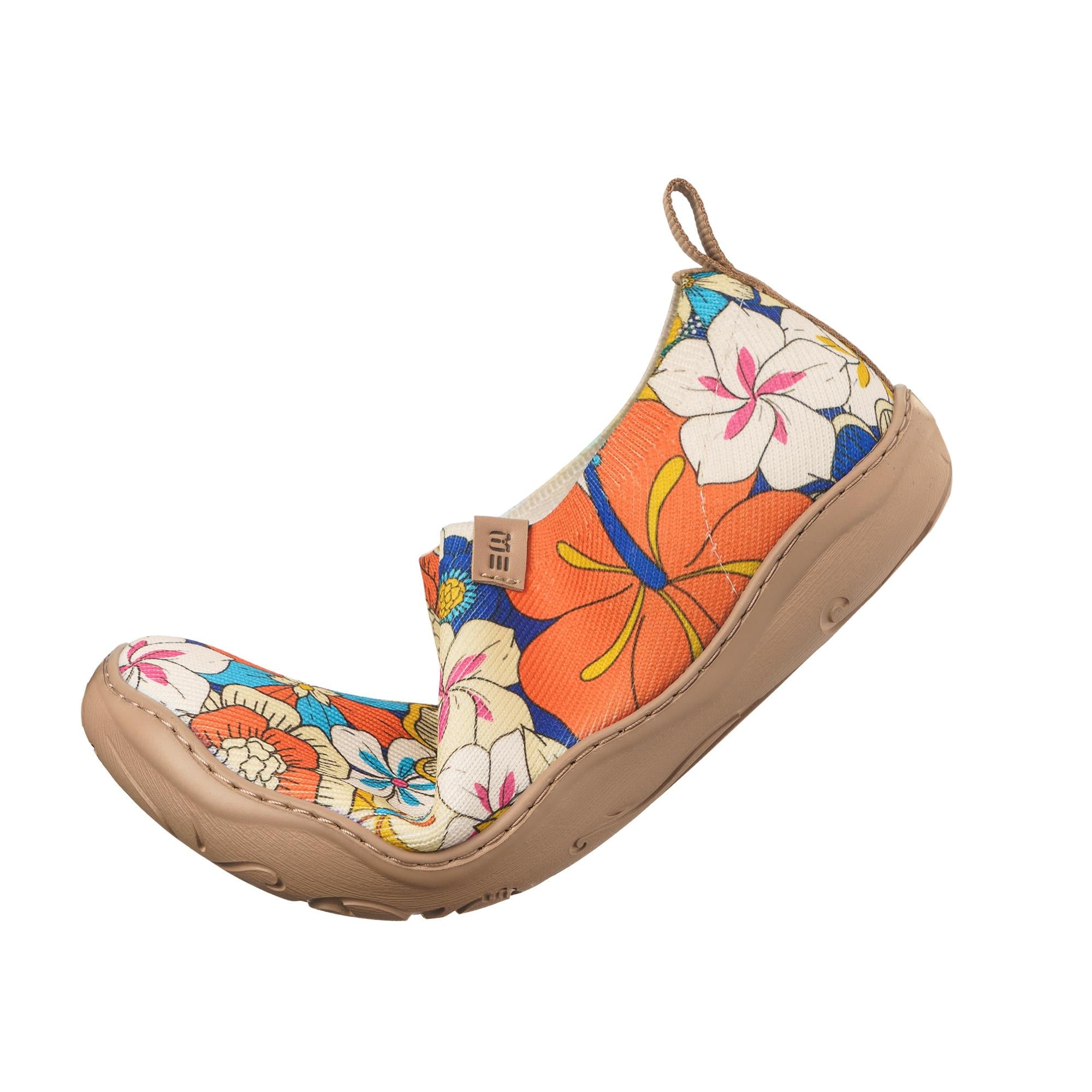 60's Floral Print by Samantha O'Malley Women's Slip-On Shoes Painted Canvas Sneaker