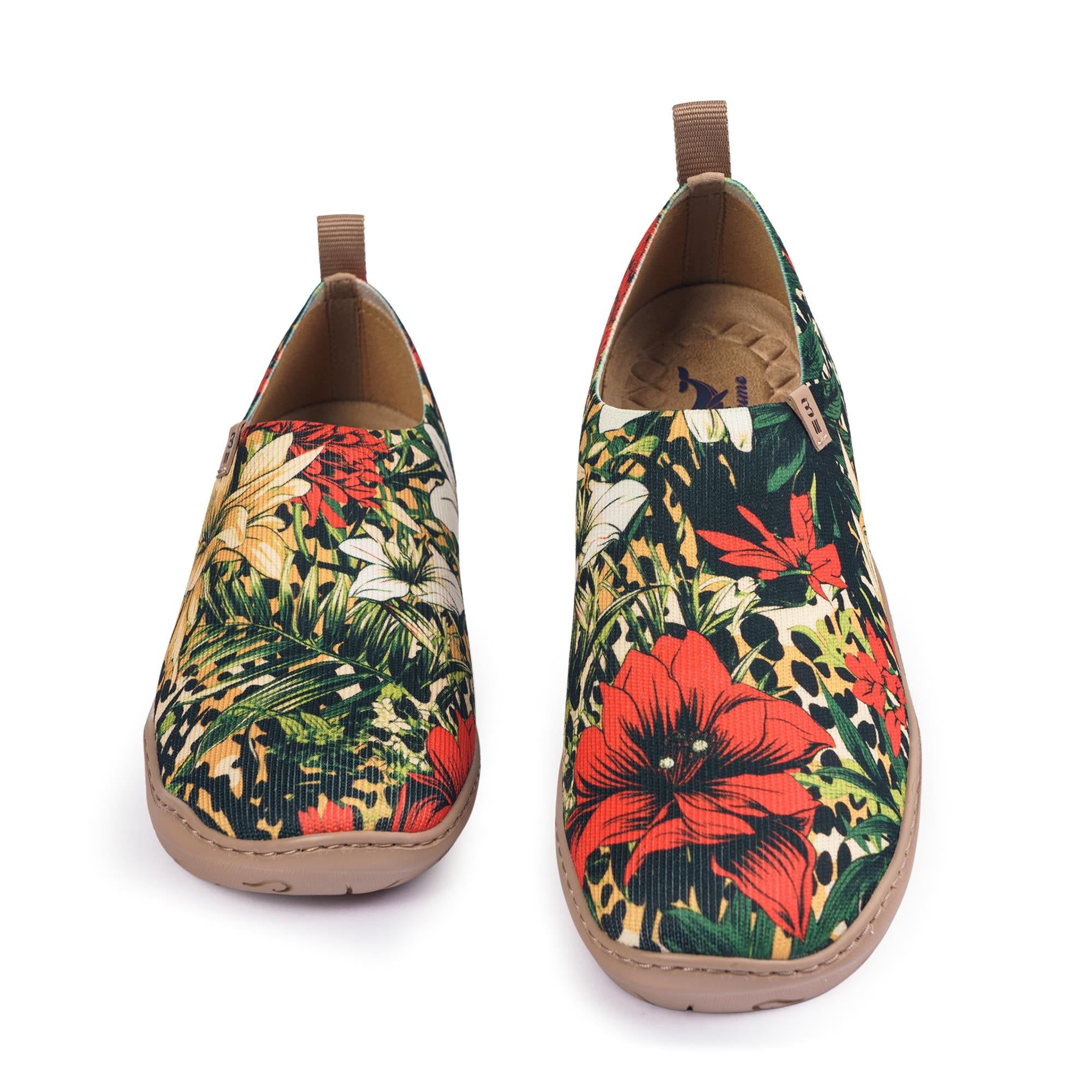Tropical Harmony Women's Slip-On Shoes Painted Canvas Sneakers