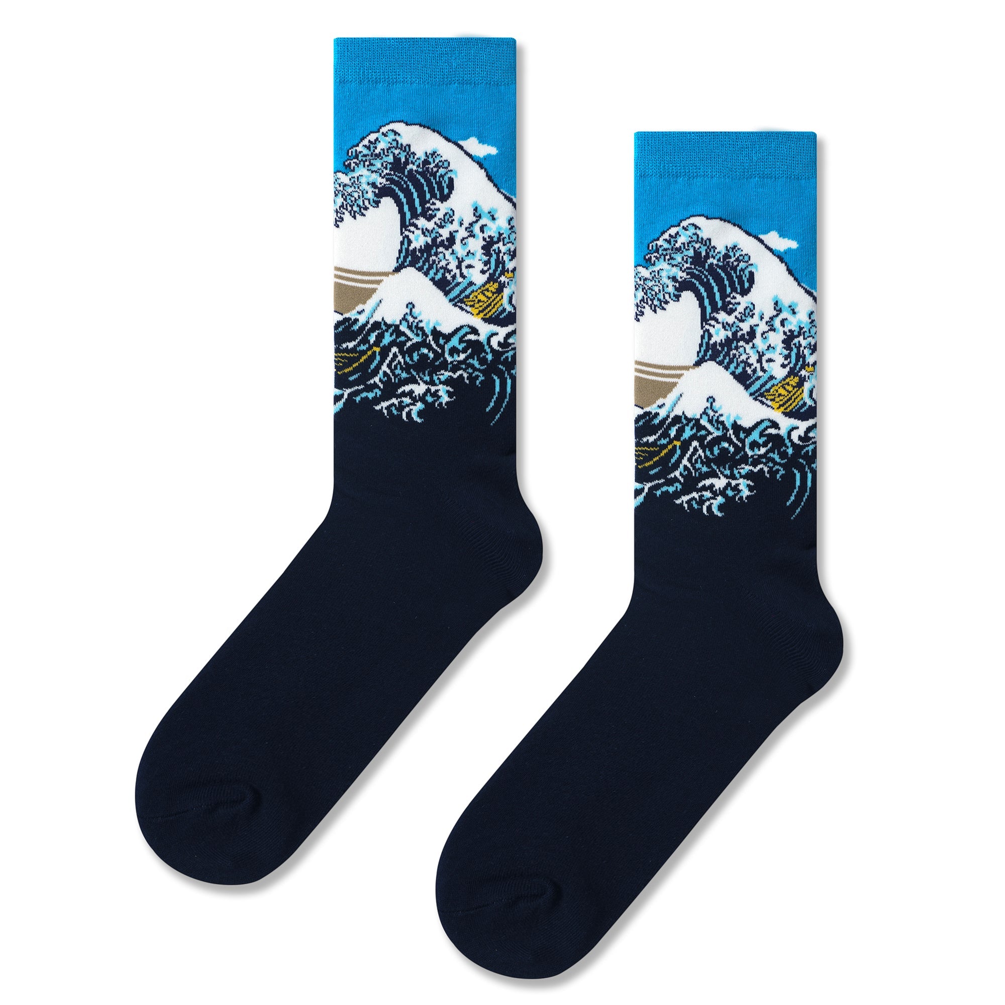 Japanese Ukiyo-e Print Men Socks