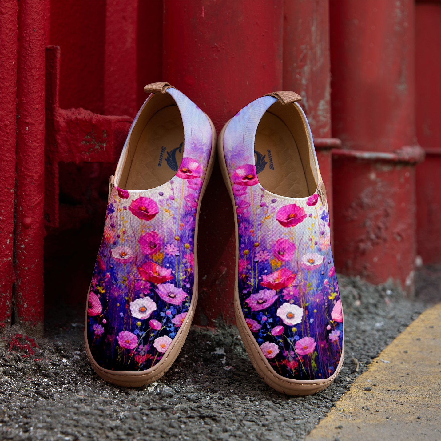 Pink And Purple Wildflowers Women's Shoes