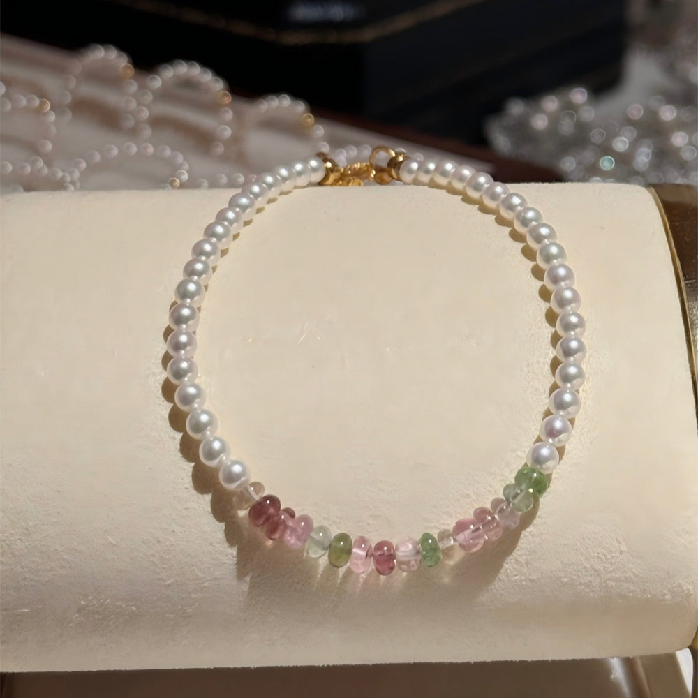 Monet's Garden • Tourmaline Pearl Bracelet