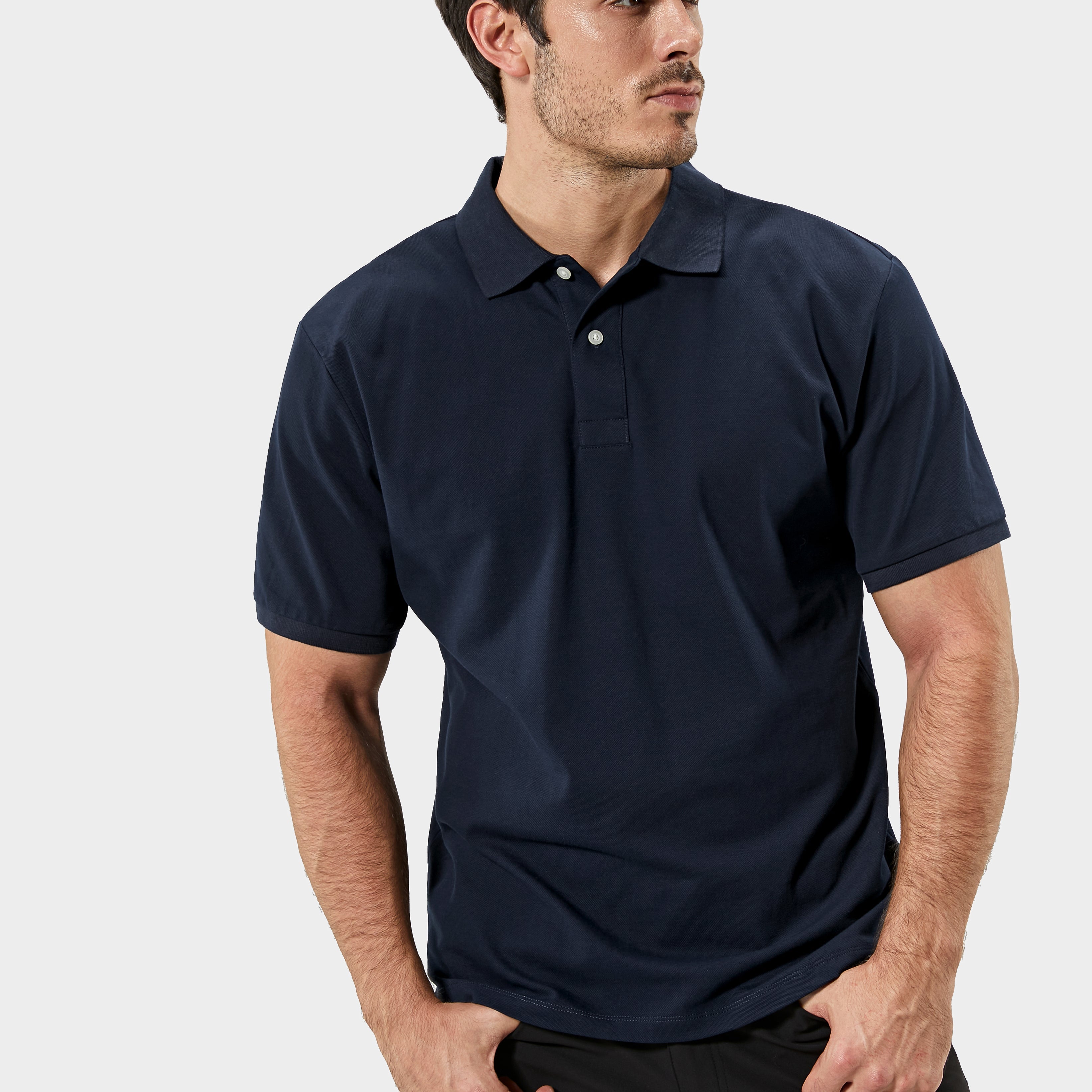 Men's Hawaiian Sweat Proof Pique Polo -NAVY