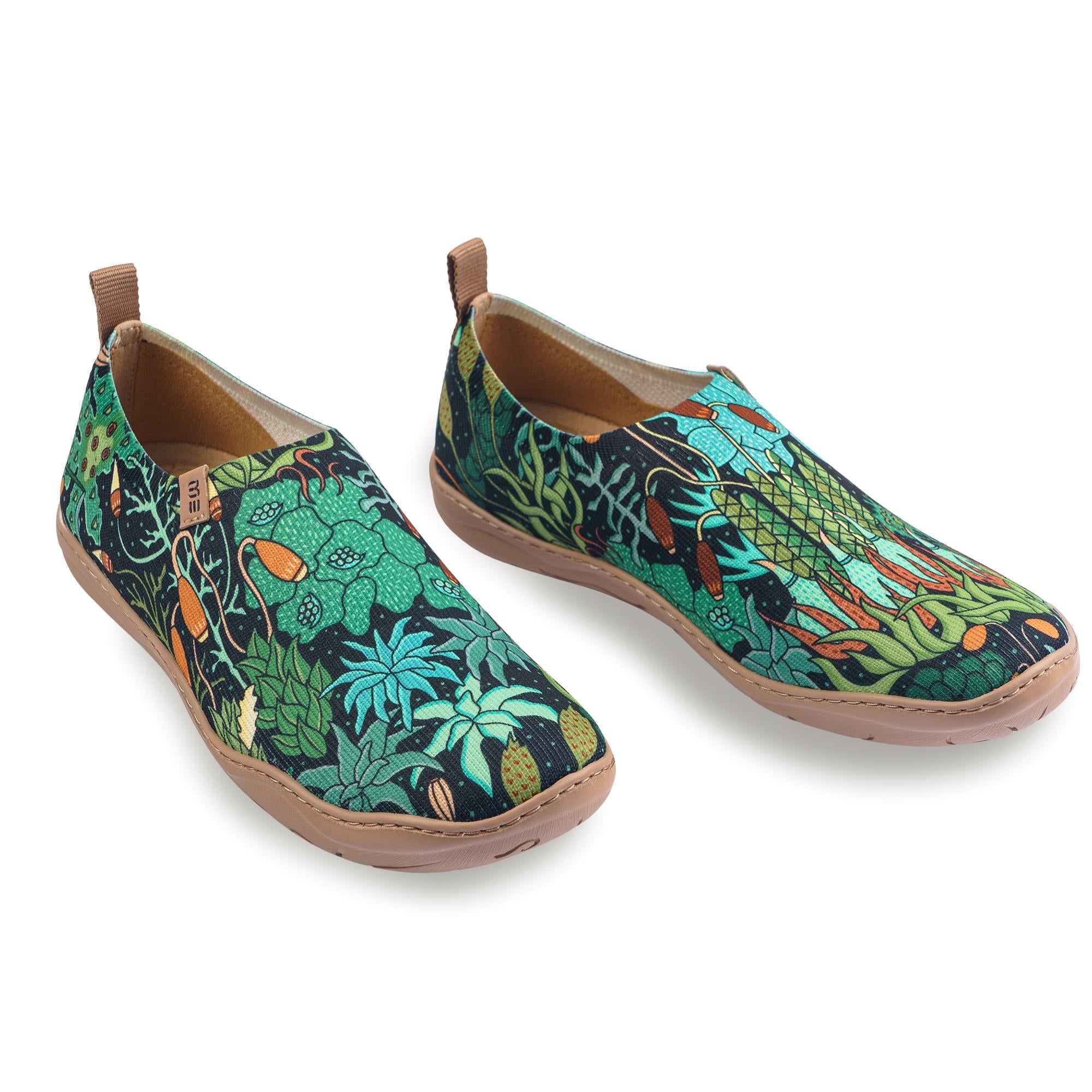 Moss Meadow by Ester Bernaldo De Quirós Women's Slip-On Shoes, Painted Canvas Sneaker