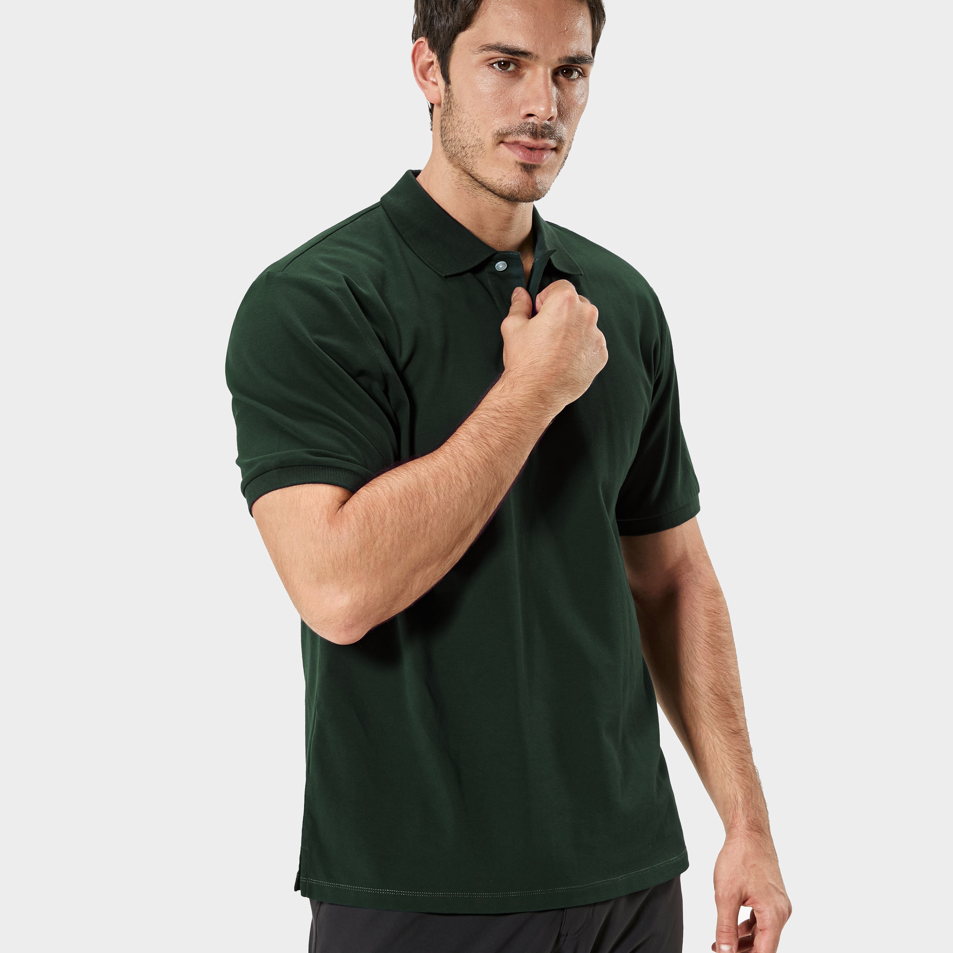 Men's Hawaiian Sweat Proof Pique Polo -OLIVE