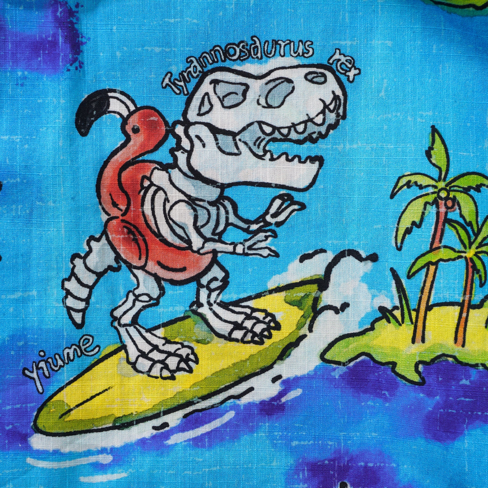 Kids' Hawaiian Shirt Short Sleeve Button-down 100% Cotton Blue Aloha Adventure Isle