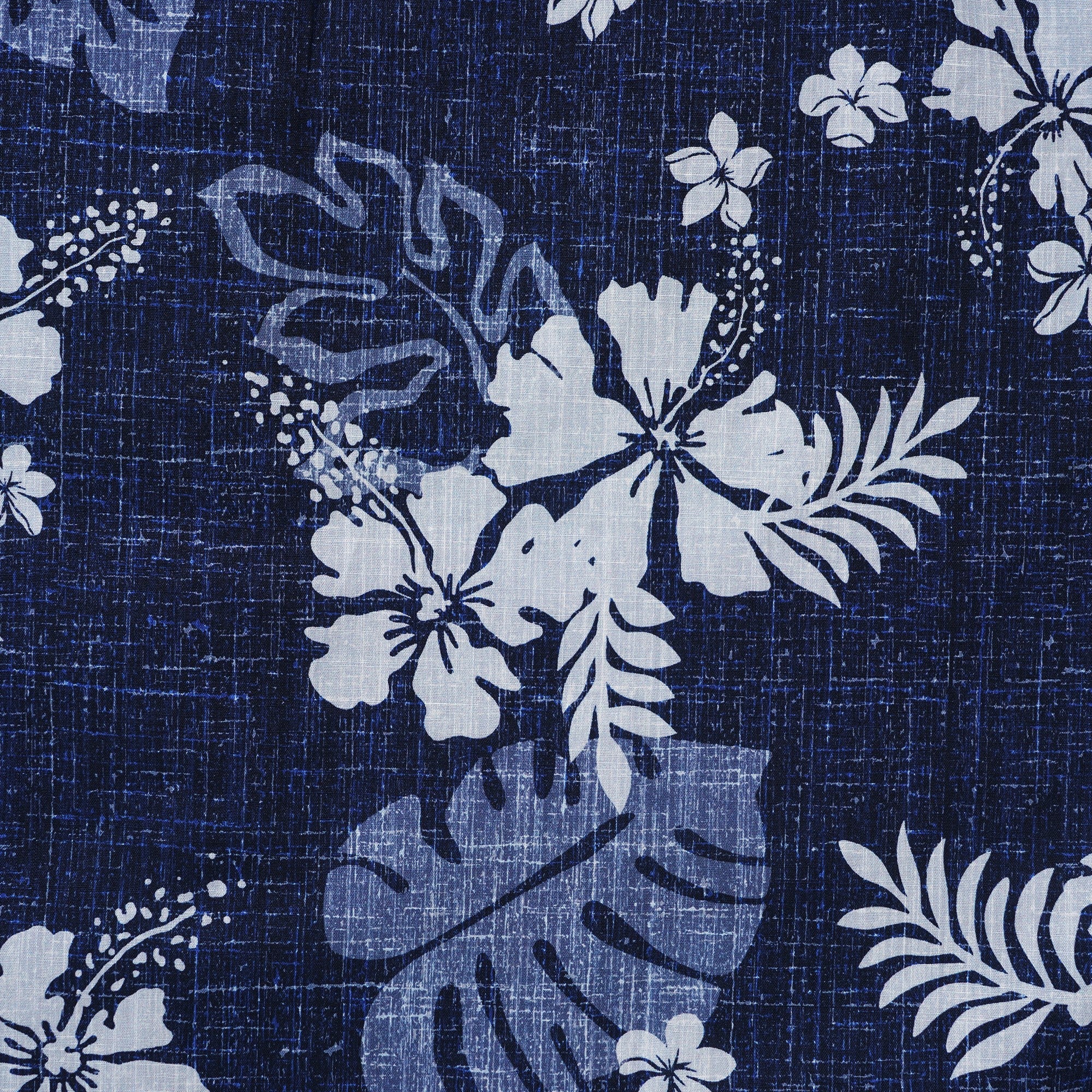 Men's Hawaiian Shirt Short Sleeve Button-down 100% Cotton Blue Aloha Tropical Splendor