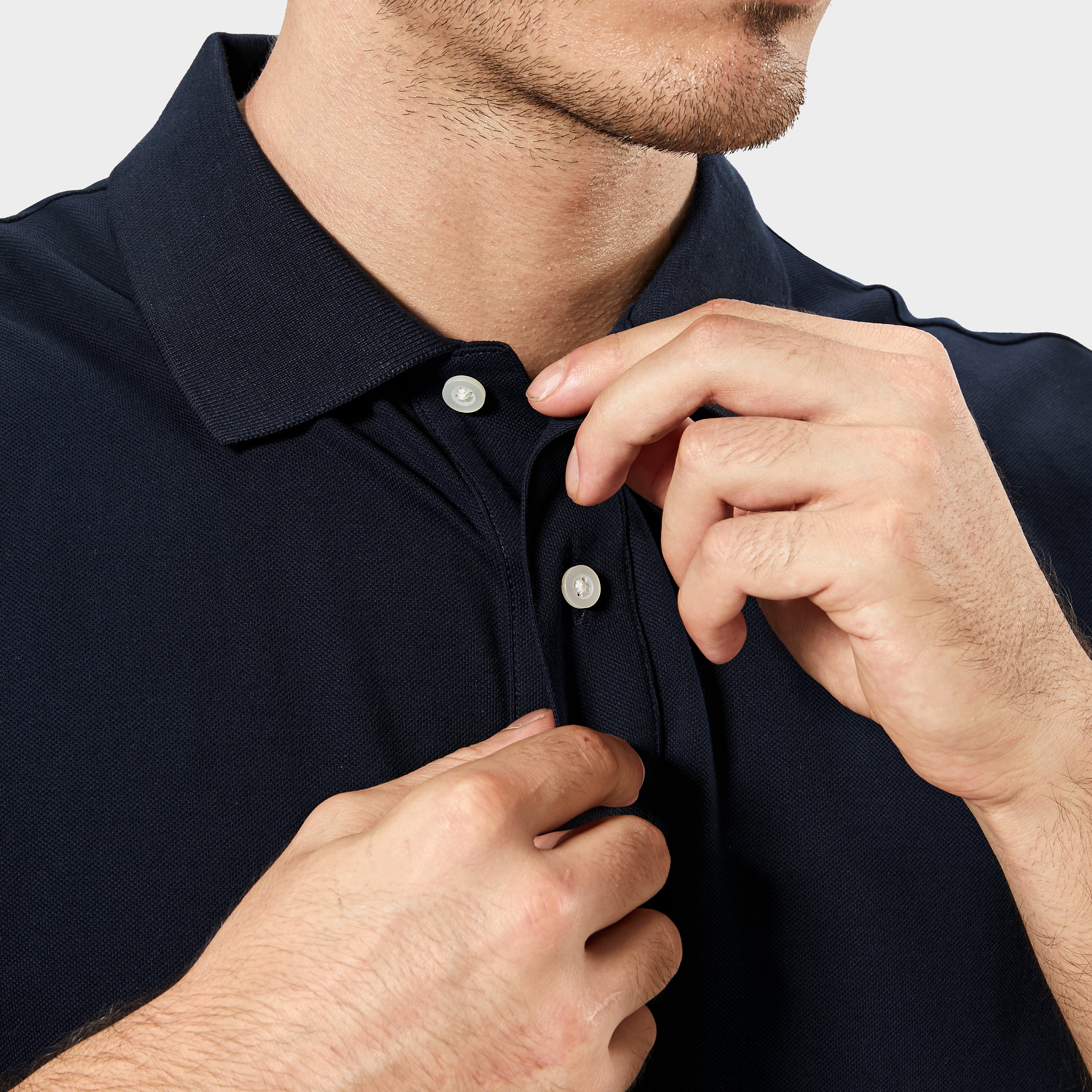 Men's Hawaiian Sweat Proof Pique Polo -NAVY