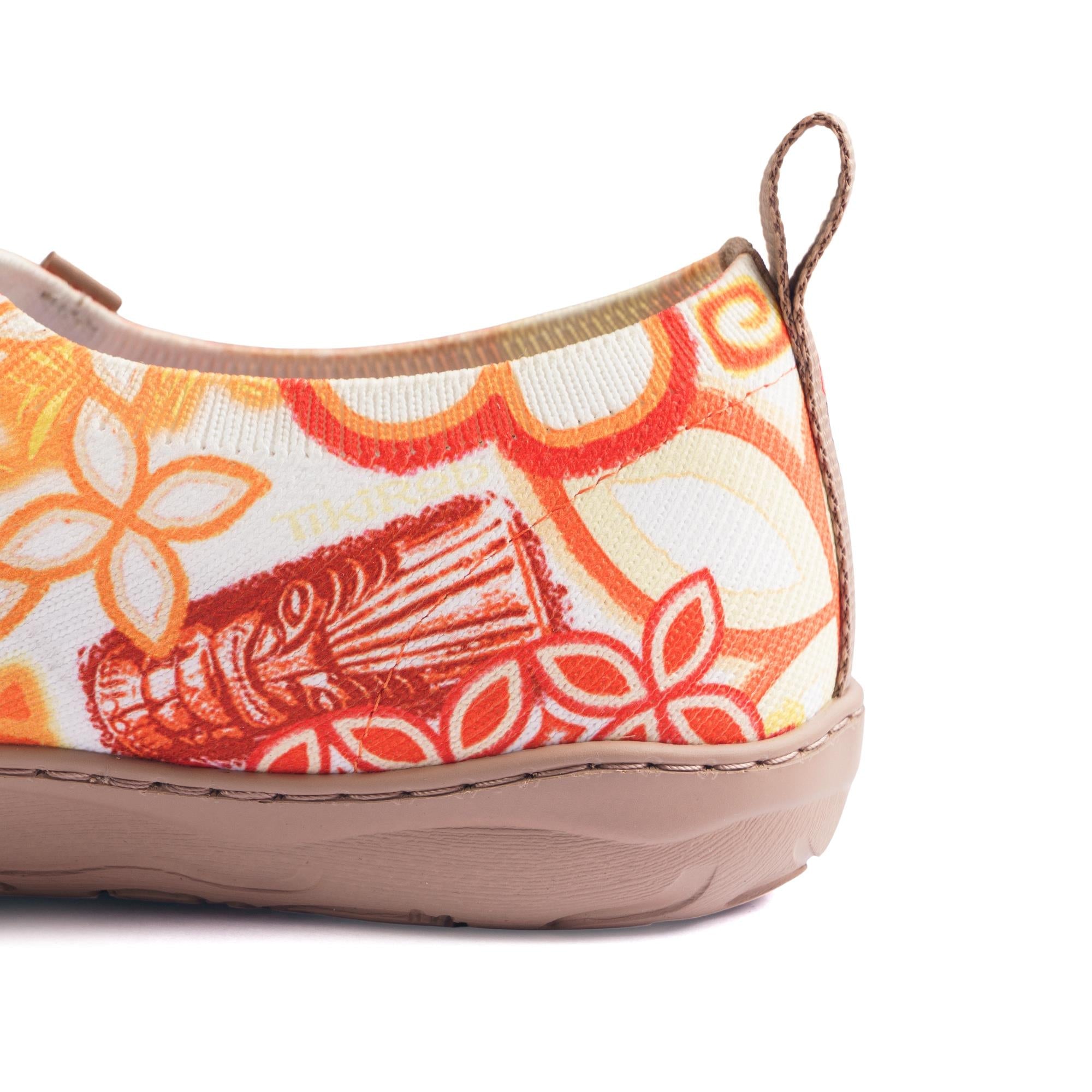 Tiki Print Women's Slip-On Shoes by TIKIROB  Painted Canvas Sneakers