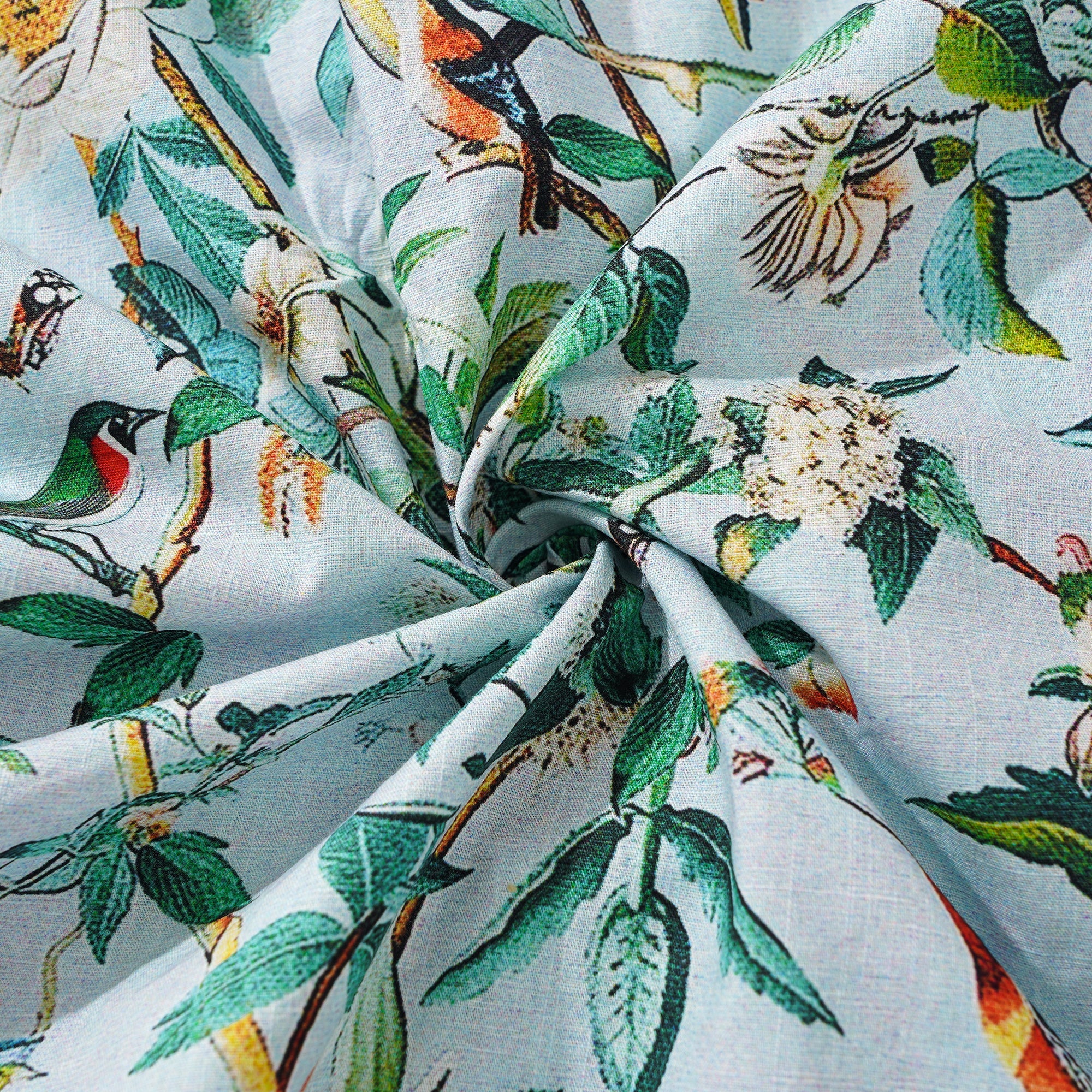 Men's Hawaiian Shirt Short Sleeve Button-down 100% Cotton Green Aloha Hawaiian Nature's Whisper
