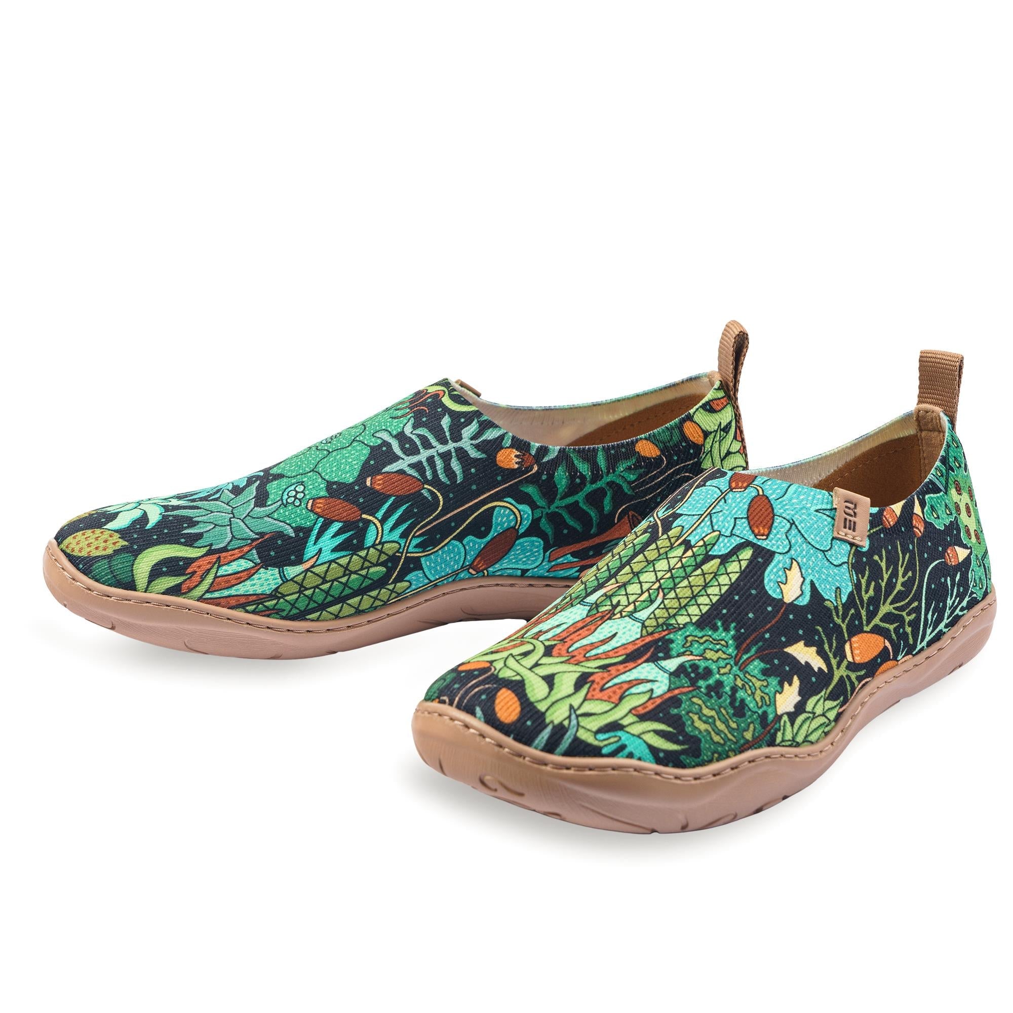 Moss Meadow by Ester Bernaldo De Quirós Women's Slip-On Shoes, Painted Canvas Sneaker