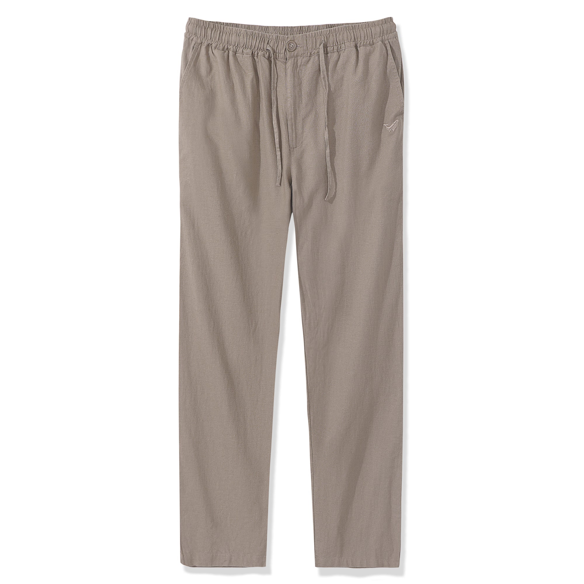 Linen Pant For Men Versatile Linen 5-Pocket Pants (Brown)