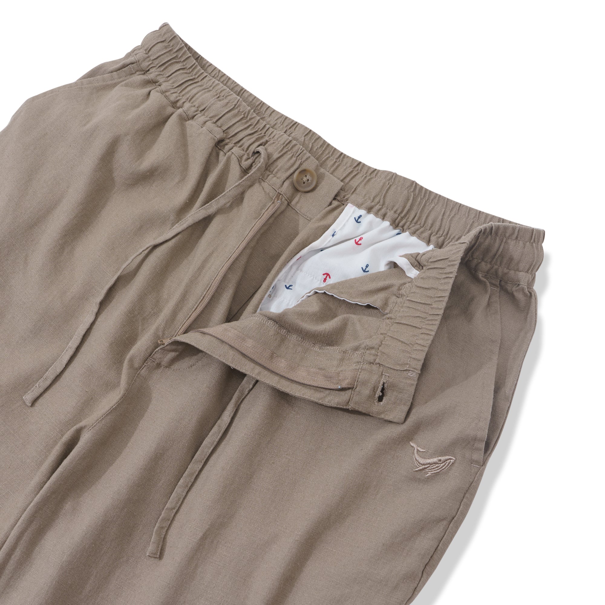 Linen Pant For Men Versatile Linen 5-Pocket Pants (Brown)