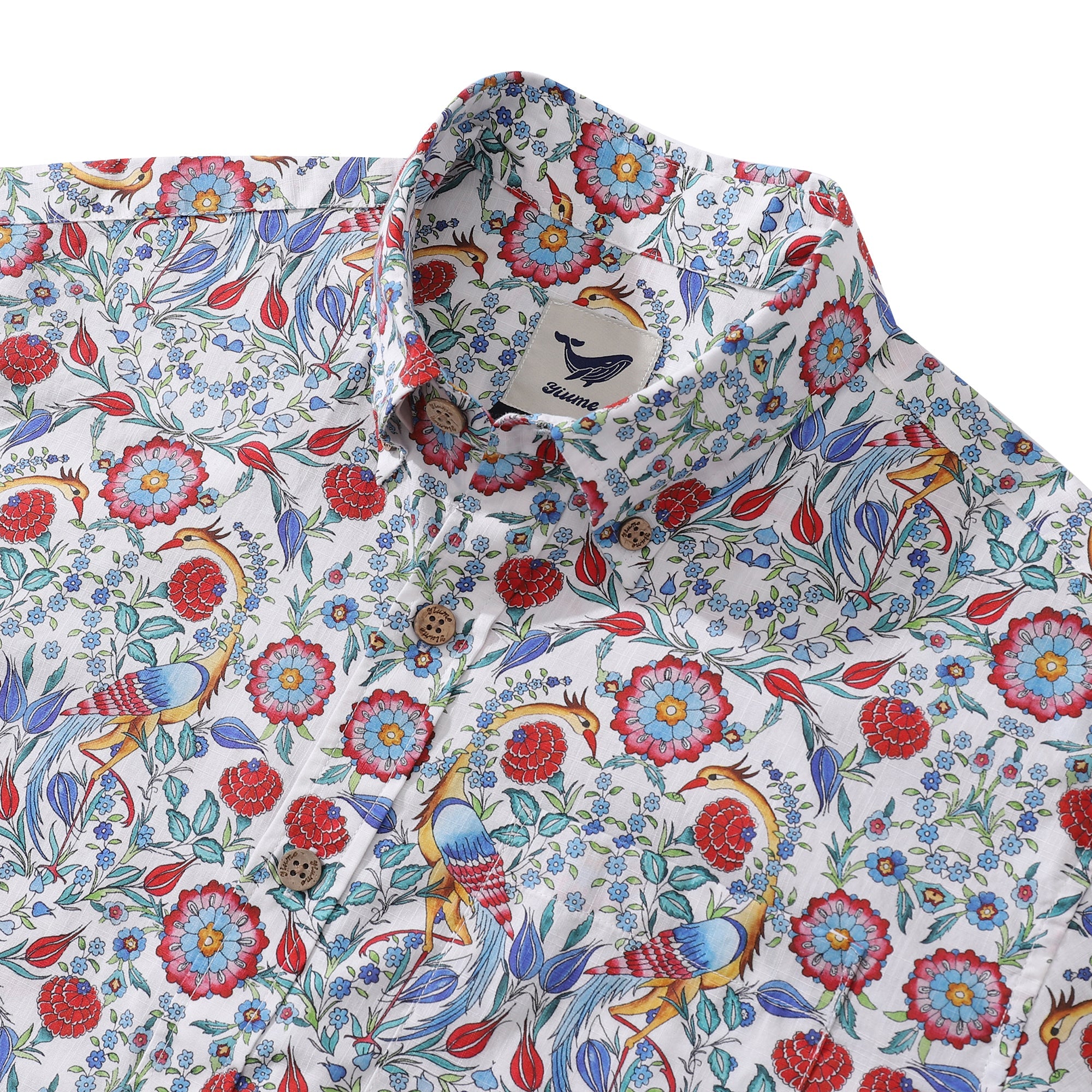 Men's Hawaiian Shirt Turkish Design By GND Art Studio Cotton Button-down Short Sleeve Aloha Shirt