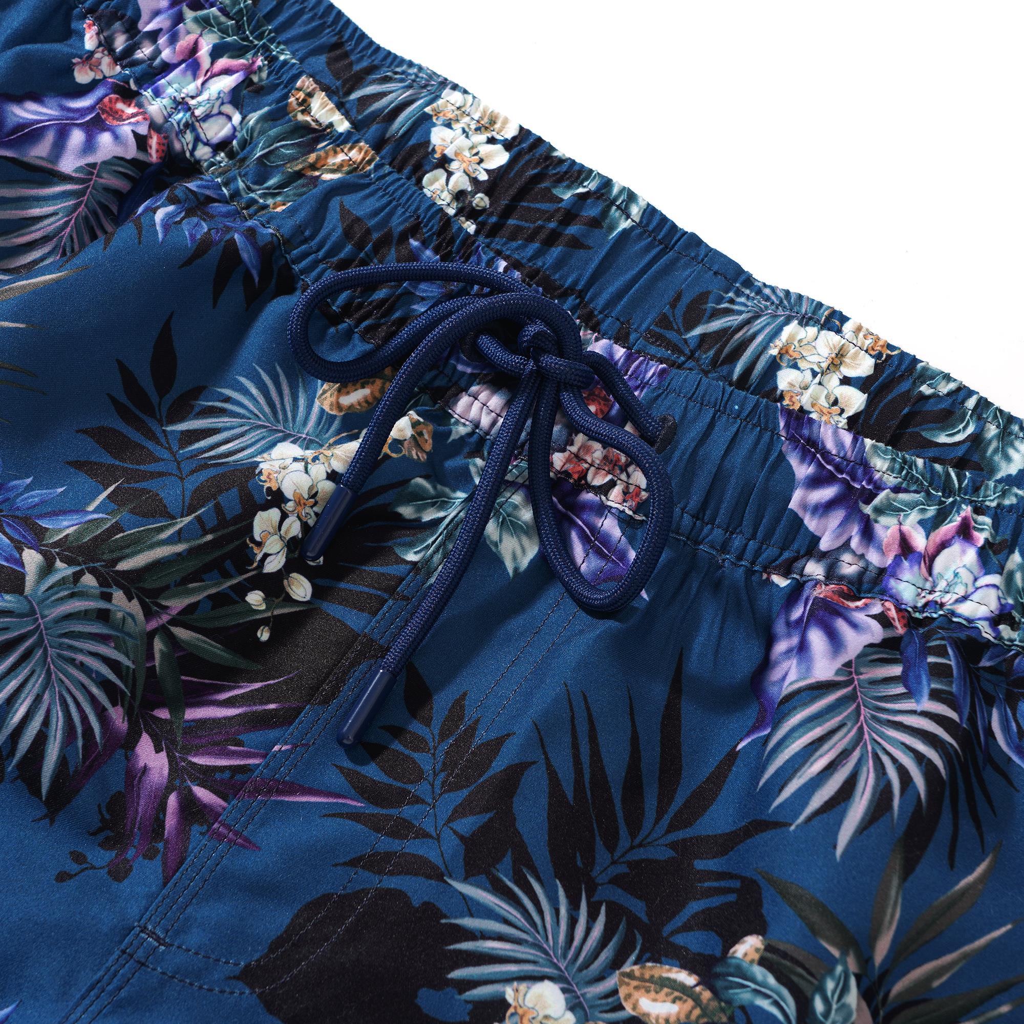 6-Inch Shorts For Men 100% Polyester Aloha Premium Hawaiian-inspired Casual Printed Shorts Swim Trunks