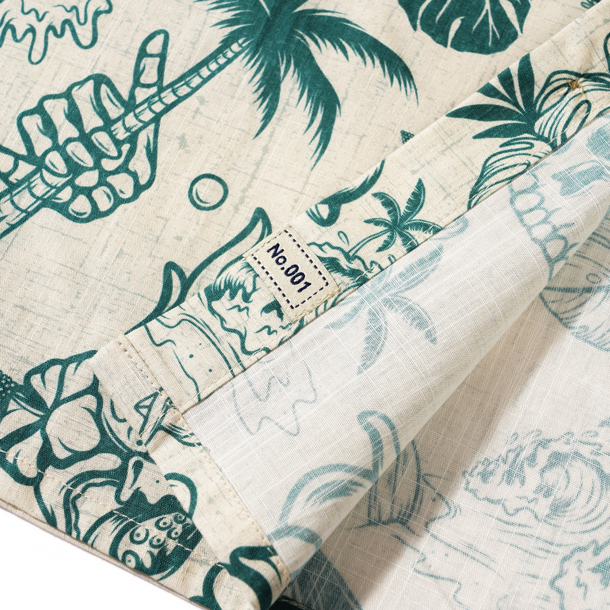Men's Hawaiian Shirt Short Sleeve Button-down 100% Cotton Beige Aloha Yiume X Loinda Flow Anniversary Gem By Loinda Flow