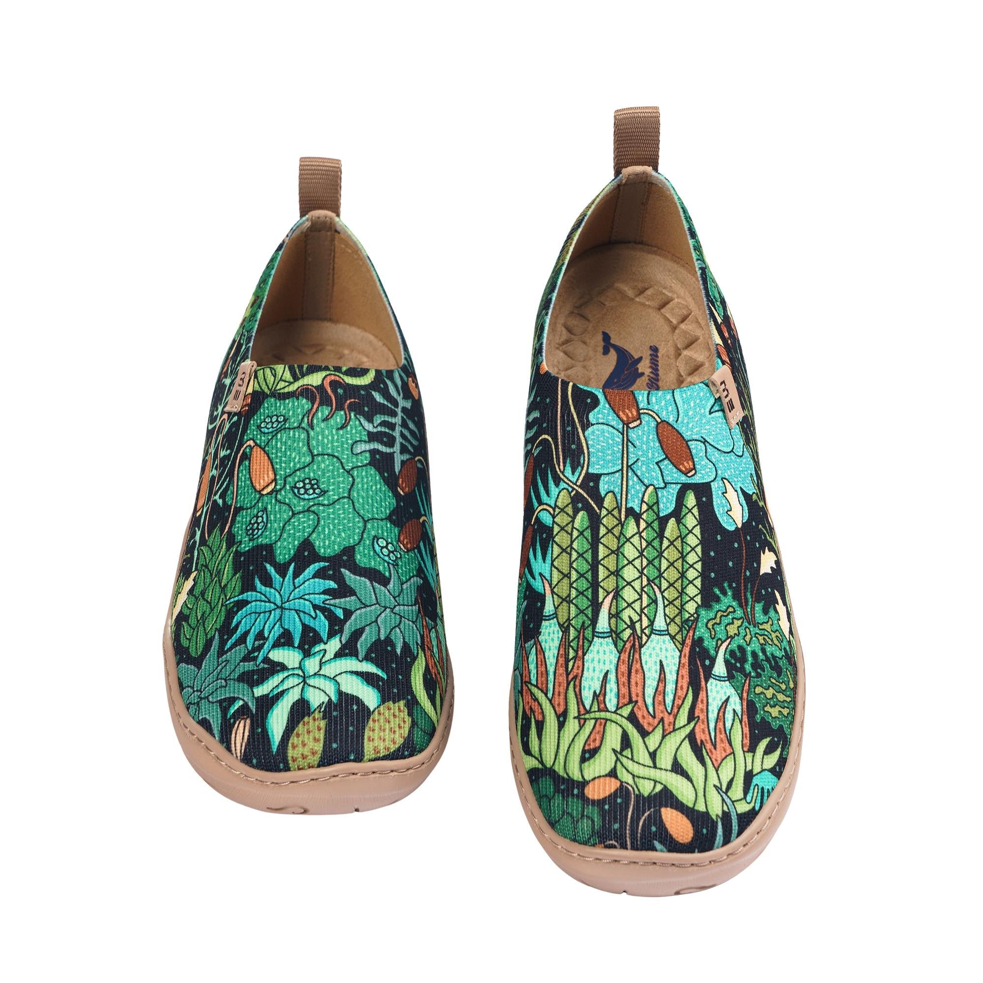 Moss Meadow by Ester Bernaldo De Quirós Women's Slip-On Shoes, Painted Canvas Sneaker