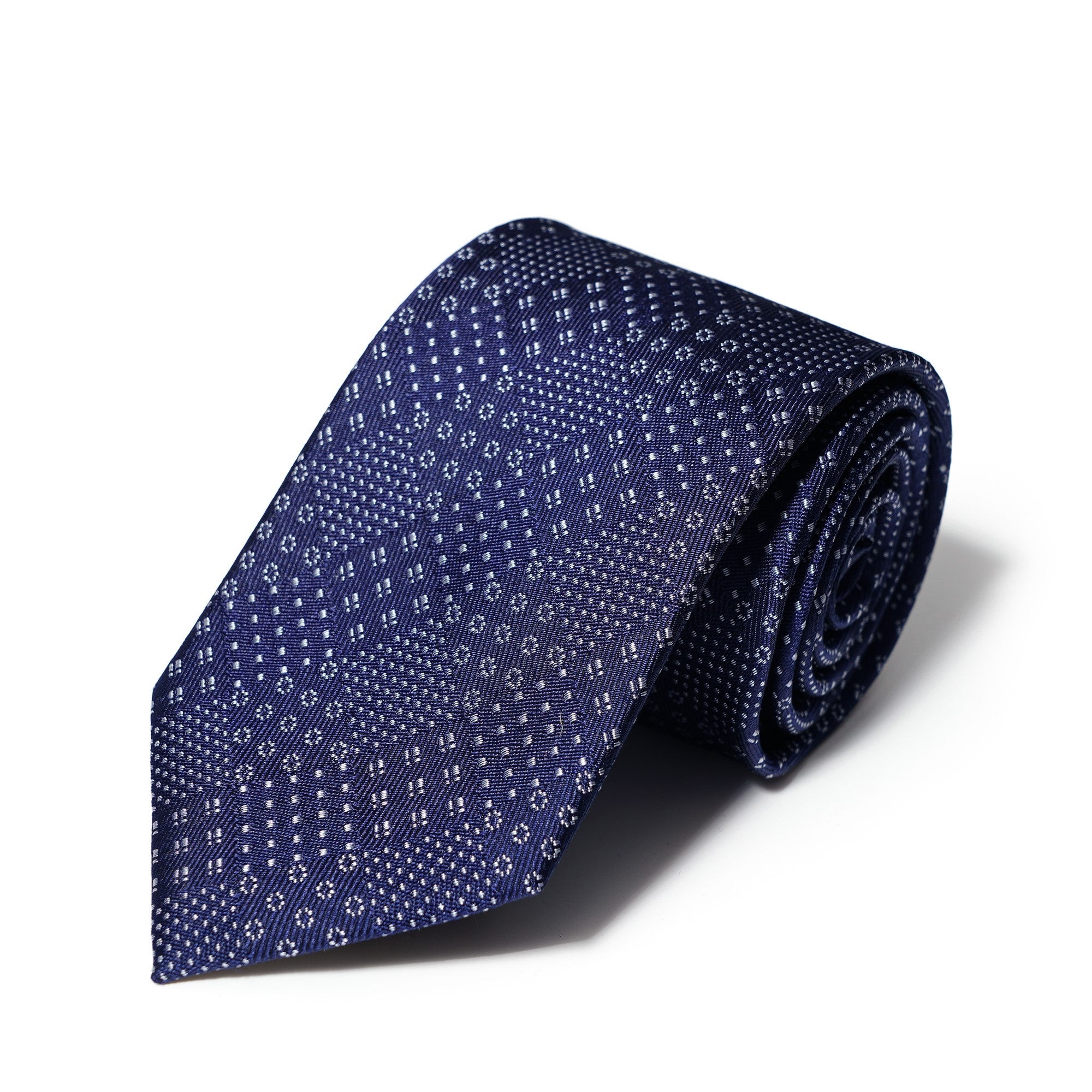 100% Mulberry Silk Geometric Plaid Printed Tie