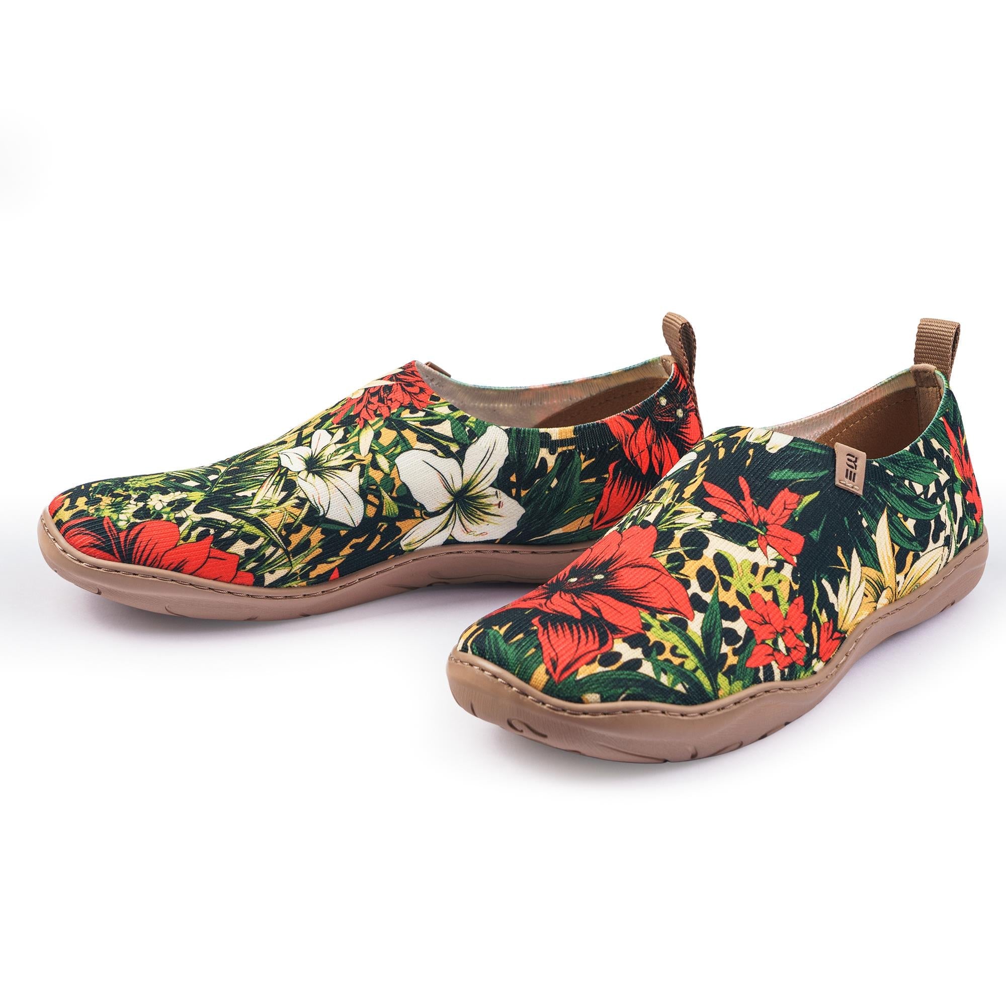 Tropical Harmony Women's Slip-On Shoes Painted Canvas Sneakers