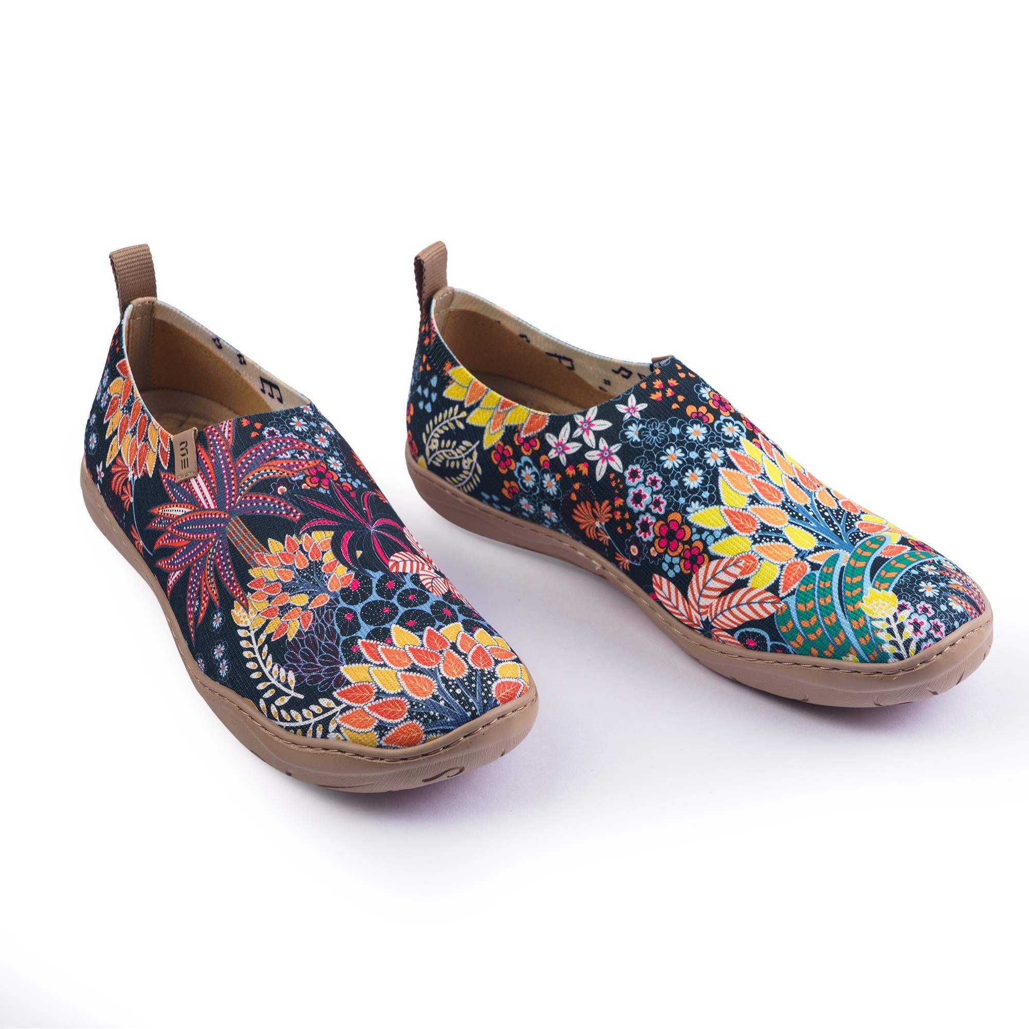 Quirky Plants Women's Slip-On Shoes Painted Canvas Sneakers