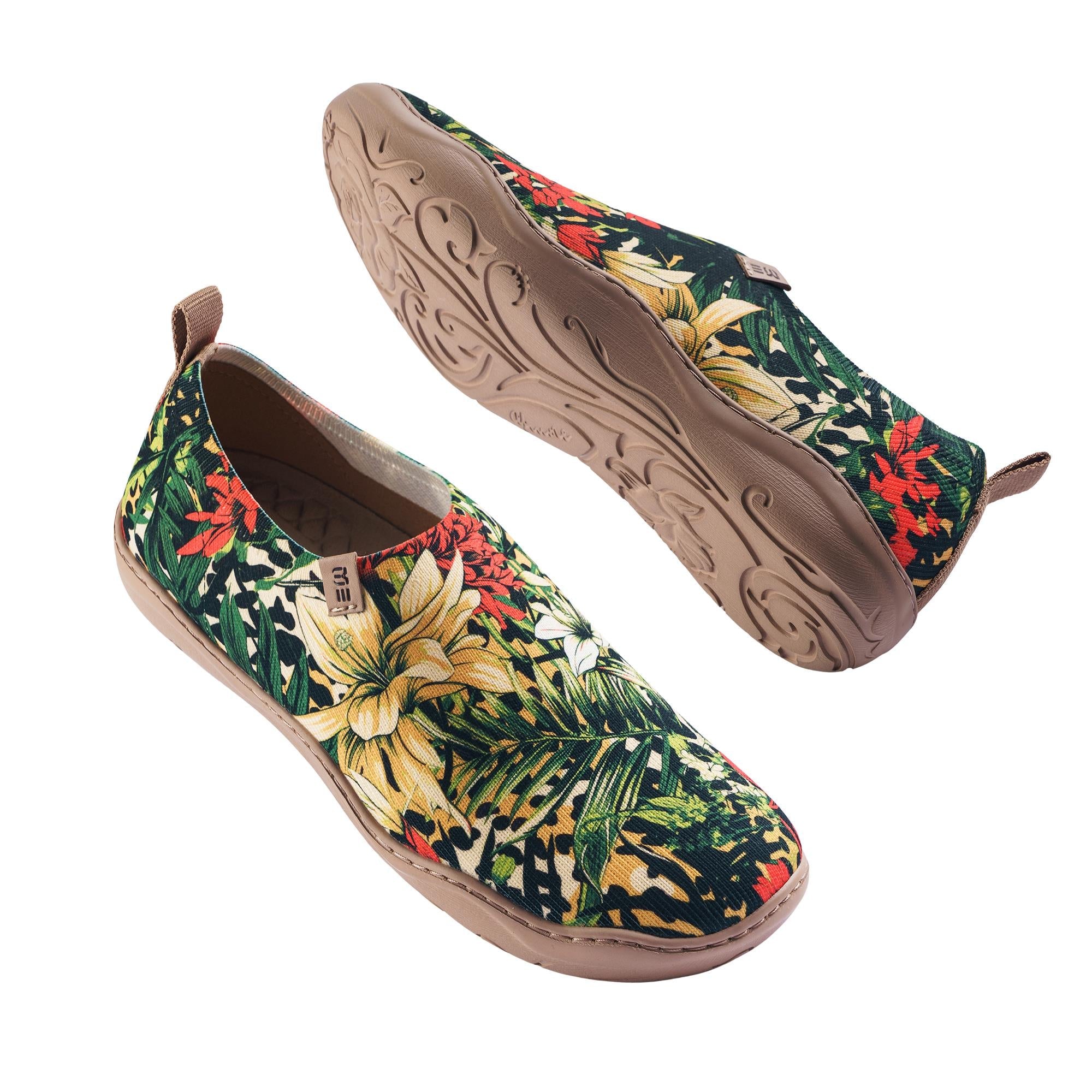 Tropical Harmony Women's Slip-On Shoes Painted Canvas Sneakers