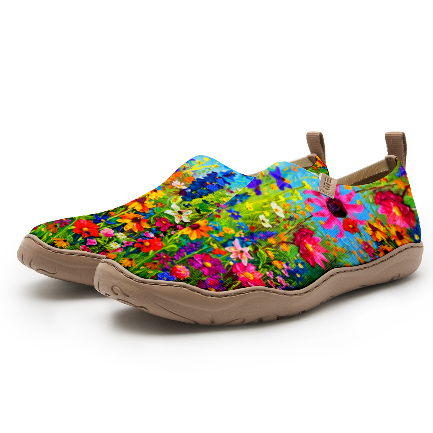 Yiume Women's Art Slip-On Shoes Comfortable Breathable Knit Casual Footwear,Lush Promenade