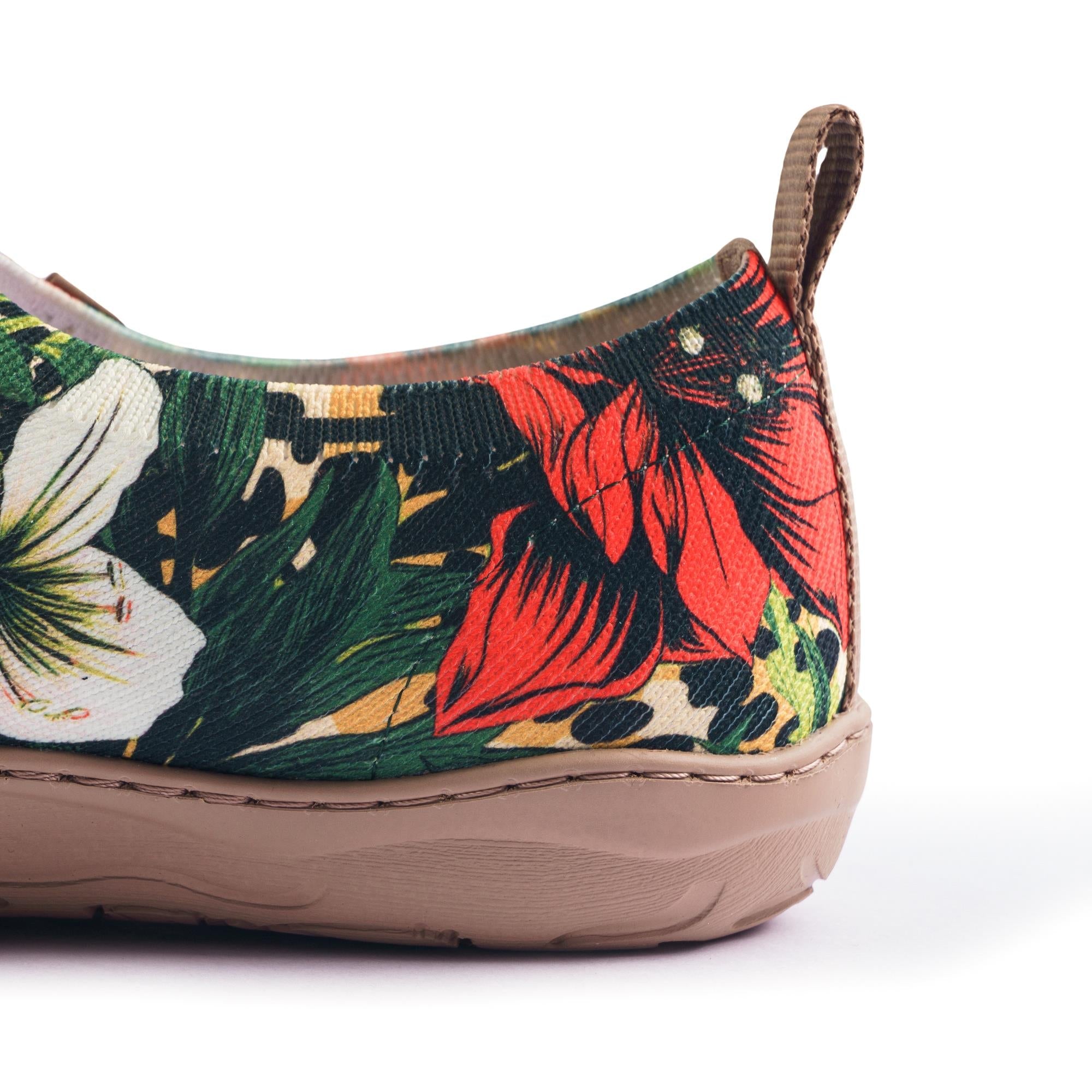 Tropical Harmony Women's Slip-On Shoes Painted Canvas Sneakers